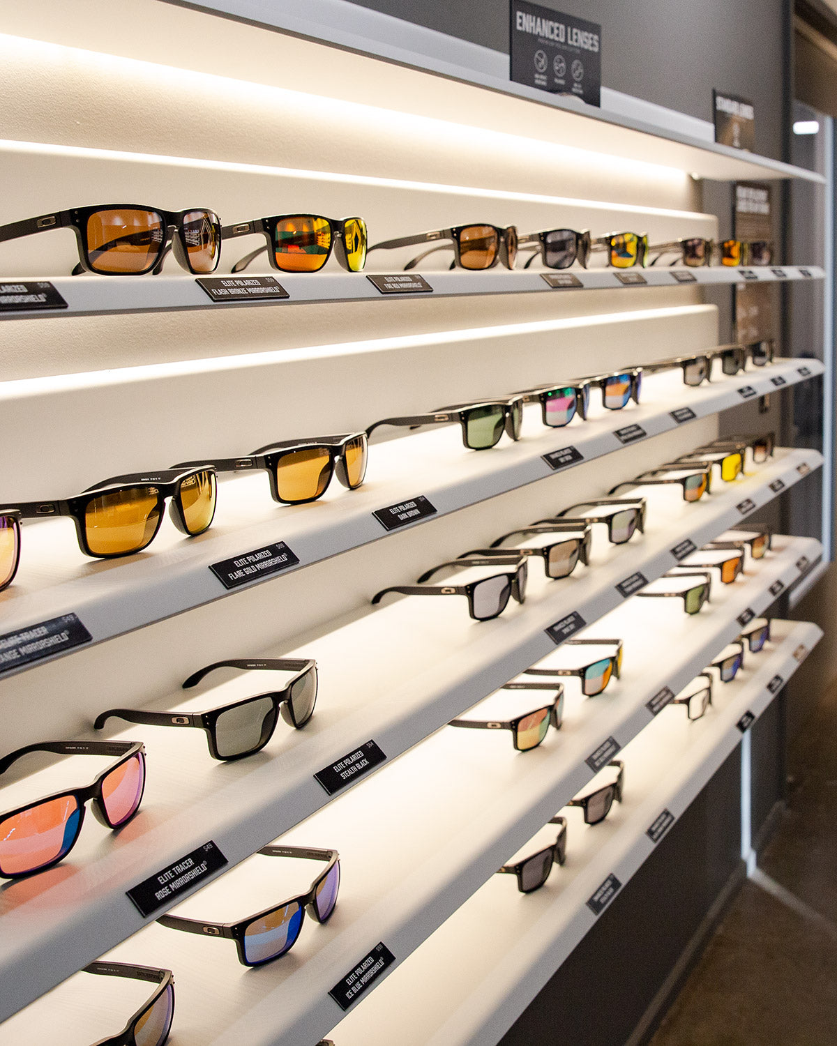 revant replacement lenses in sunglasses sitting on shelves