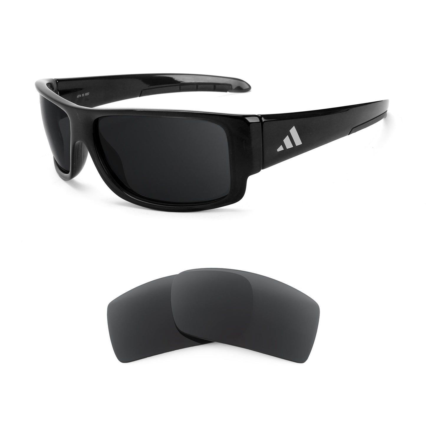 Adidas Kundo A374 sunglasses with replacement lenses