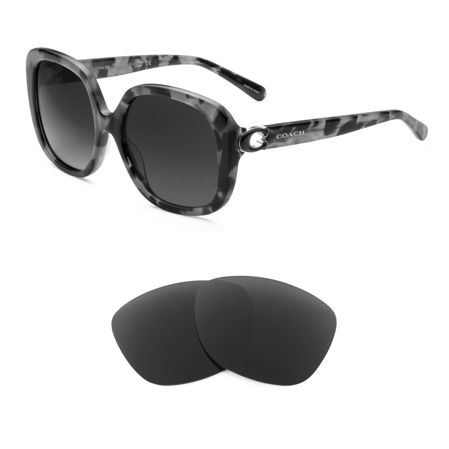 Coach HC8292 sunglasses with replacement lenses