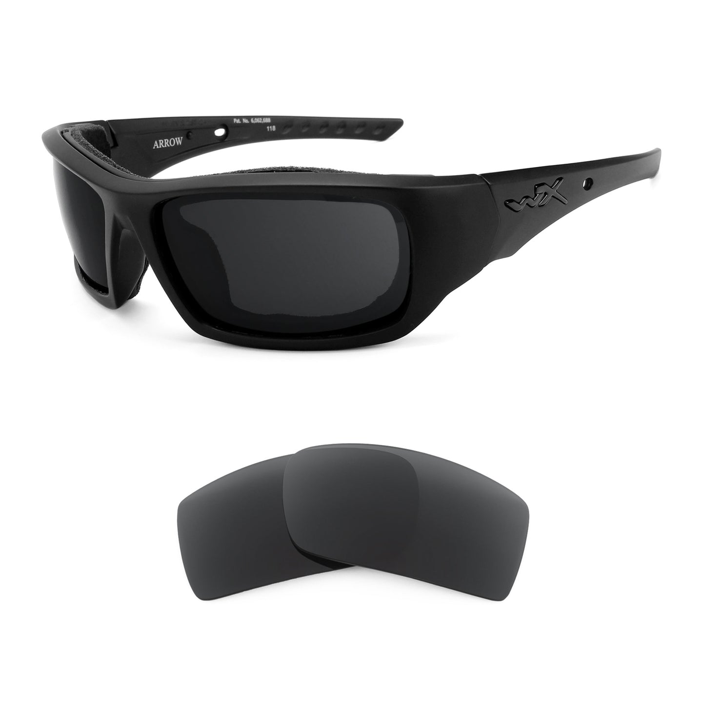 Wiley X Arrow sunglasses with replacement lenses
