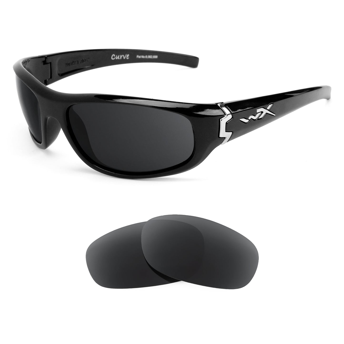 Wiley X Curve sunglasses with replacement lenses