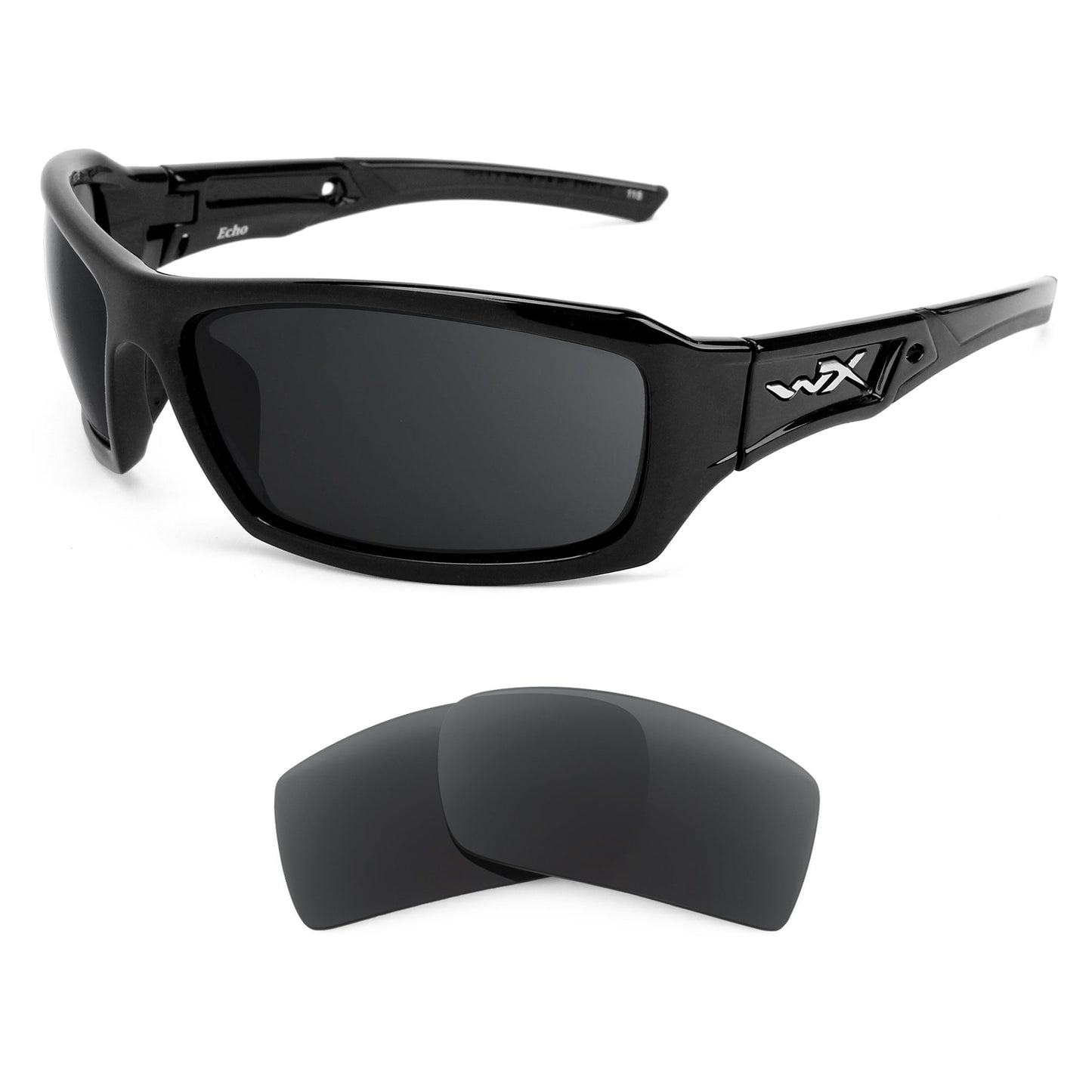 Wiley X Echo sunglasses with replacement lenses