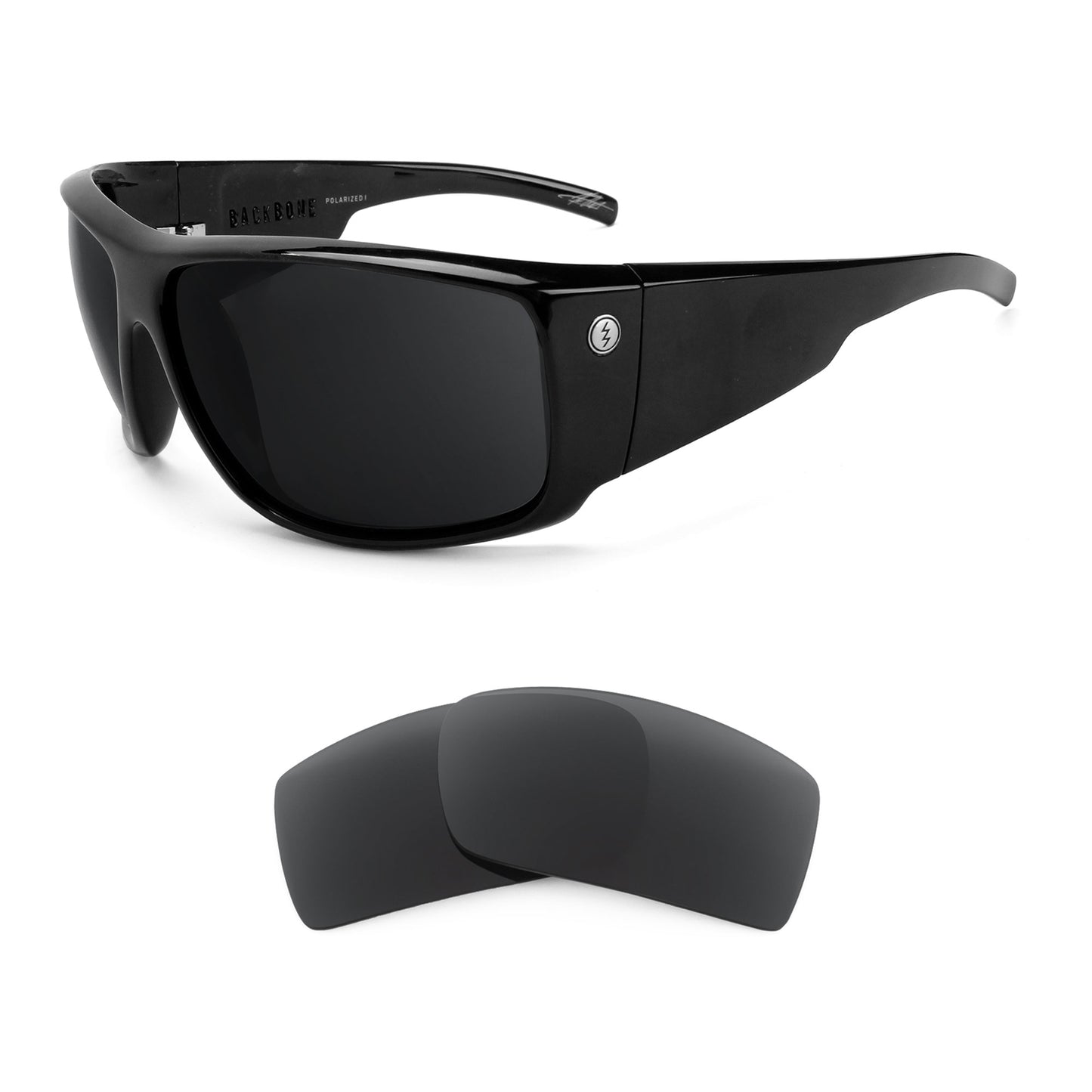 Electric Backbone sunglasses with replacement lenses
