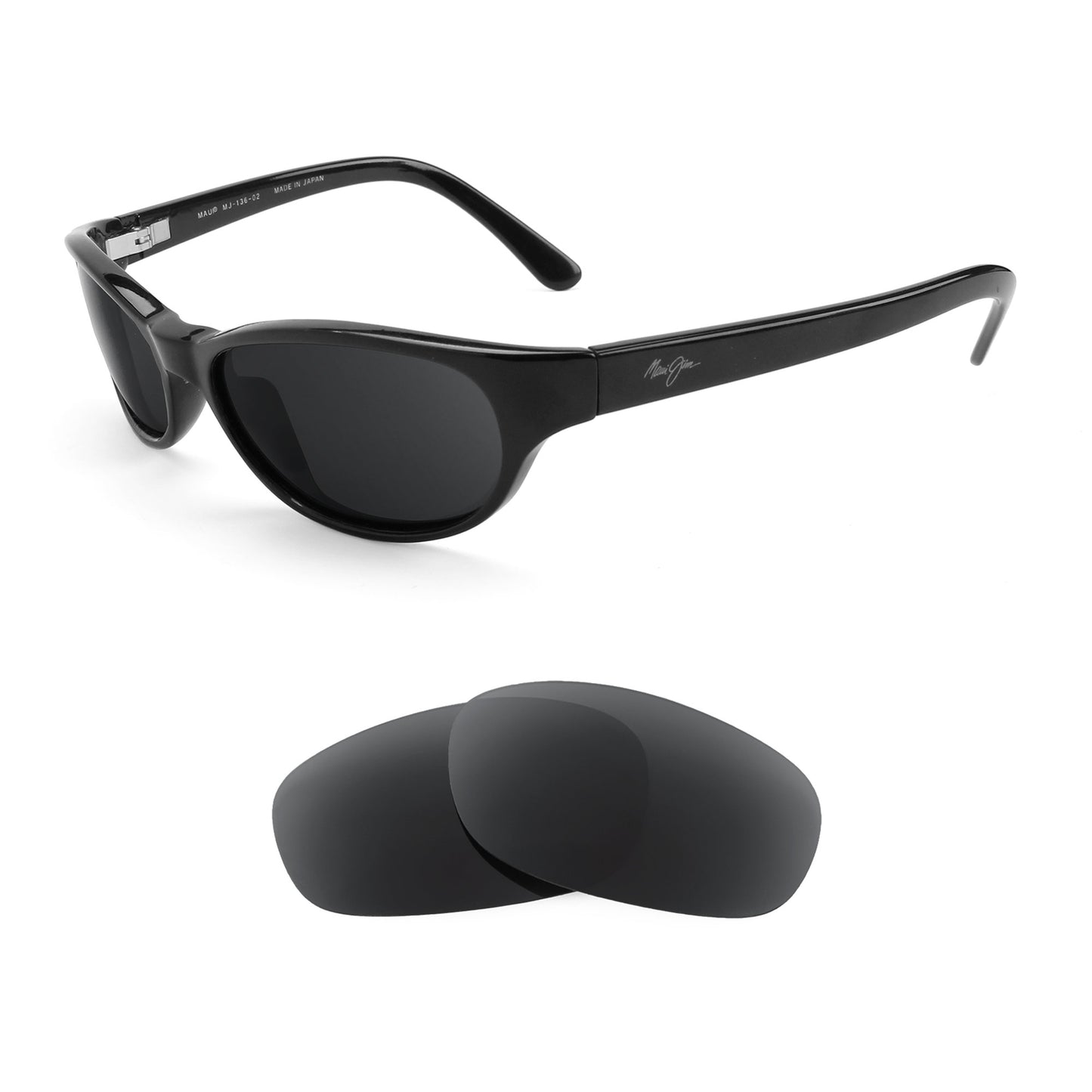 Maui Jim Cyclone MJ136 sunglasses with replacement lenses
