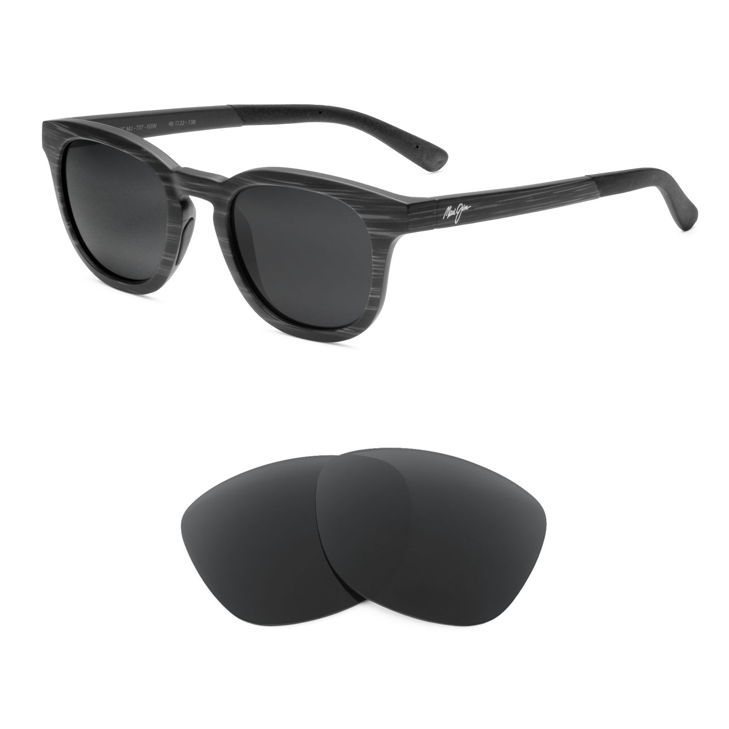 Maui Jim Koko Head MJ737 sunglasses with replacement lenses