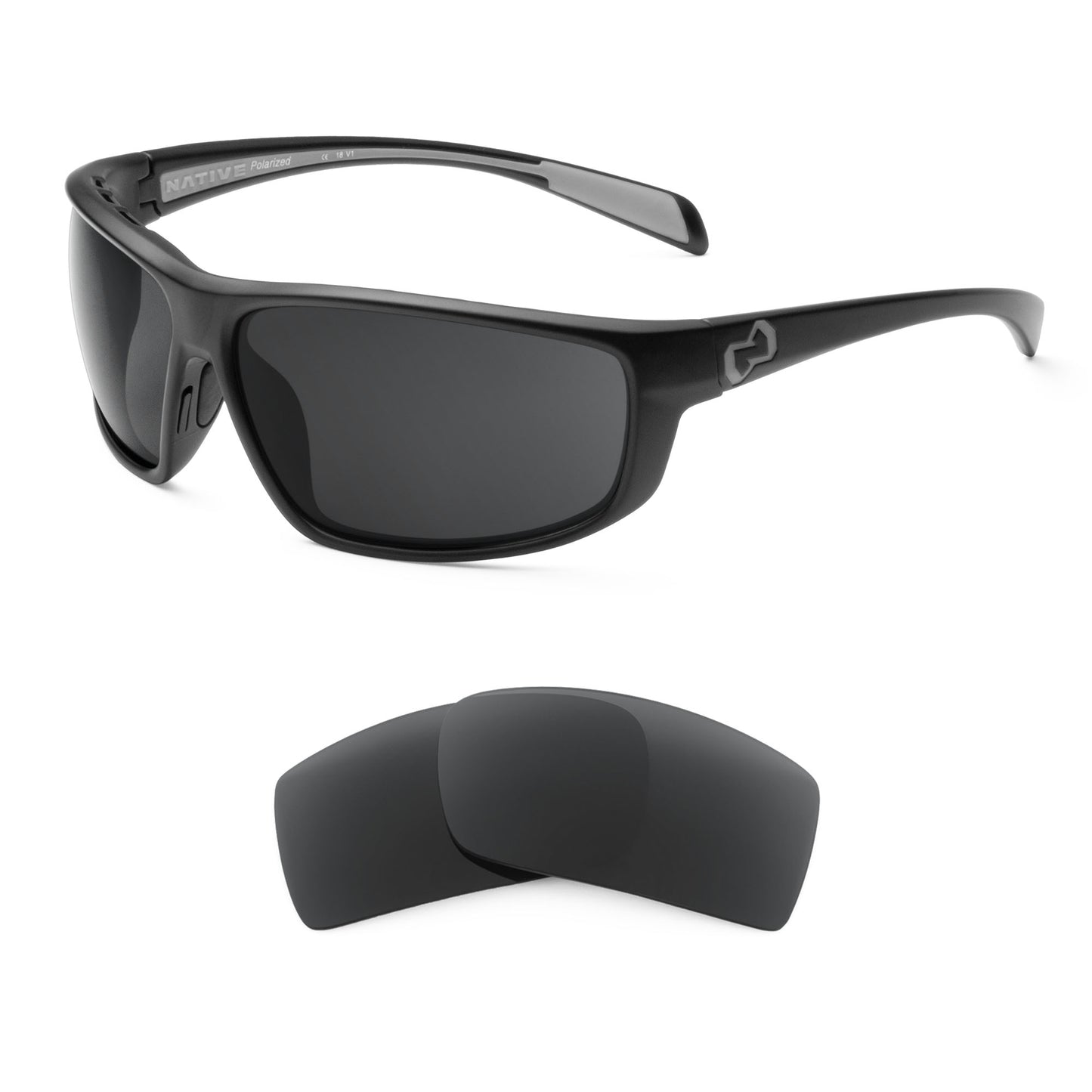 Native Big Fork sunglasses with replacement lenses