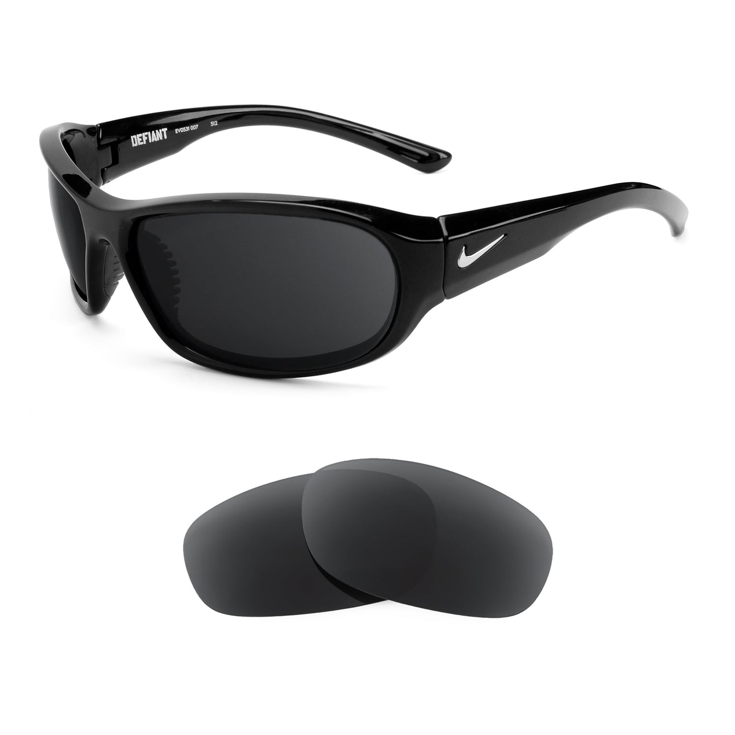 Nike Defiant sunglasses with replacement lenses