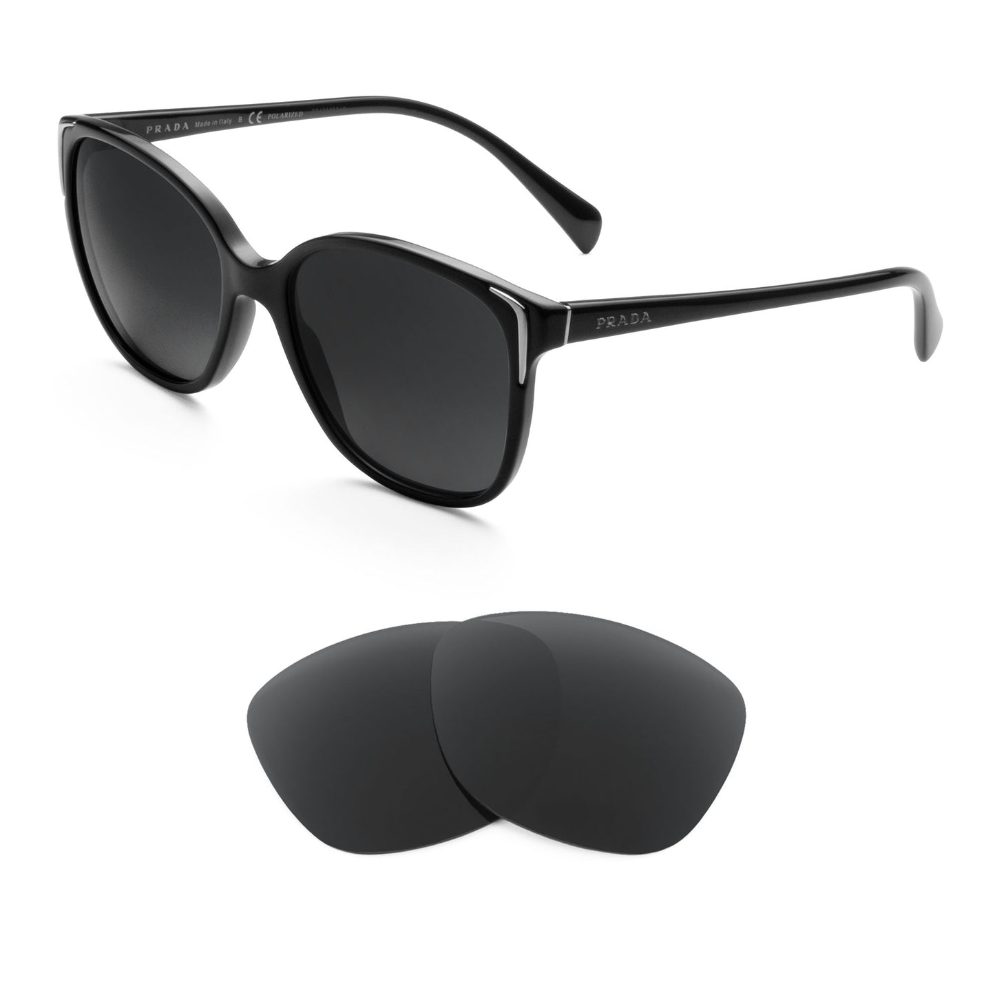 Prada PR 01OS sunglasses with replacement lenses