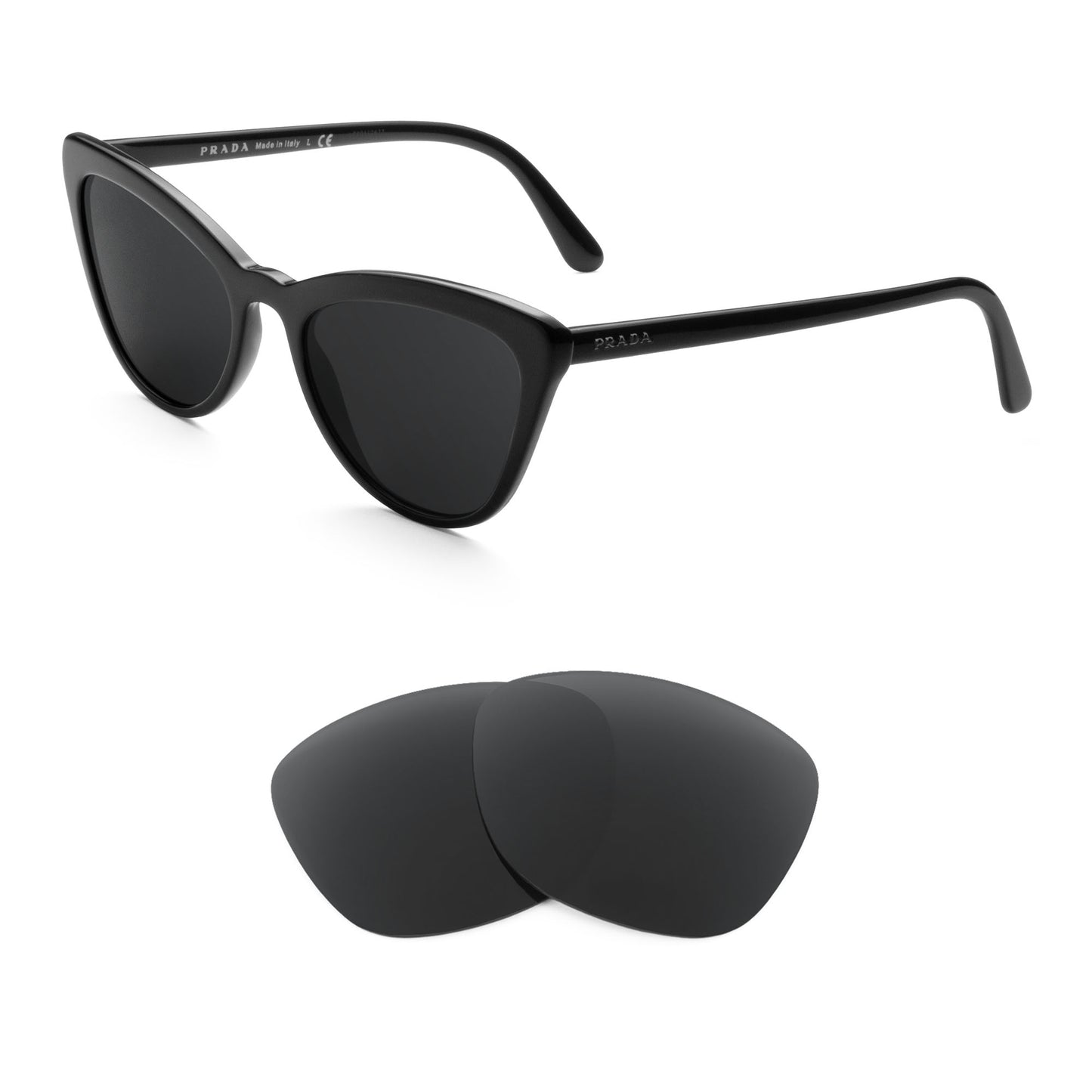 Prada PR 01VS sunglasses with replacement lenses