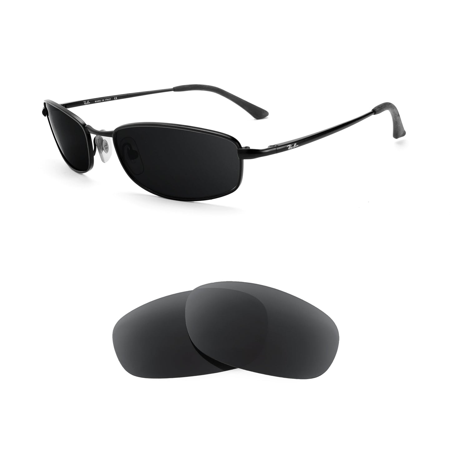 Ray-Ban New Sleek RB3198 55mm sunglasses with replacement lenses