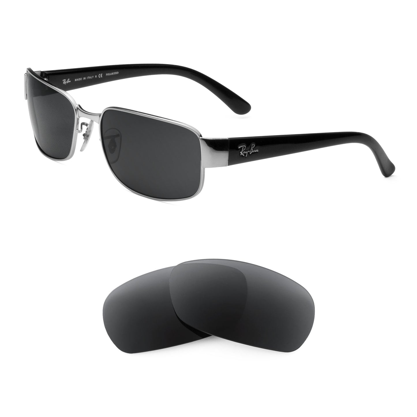 Ray-Ban RB3215 59mm sunglasses with replacement lenses