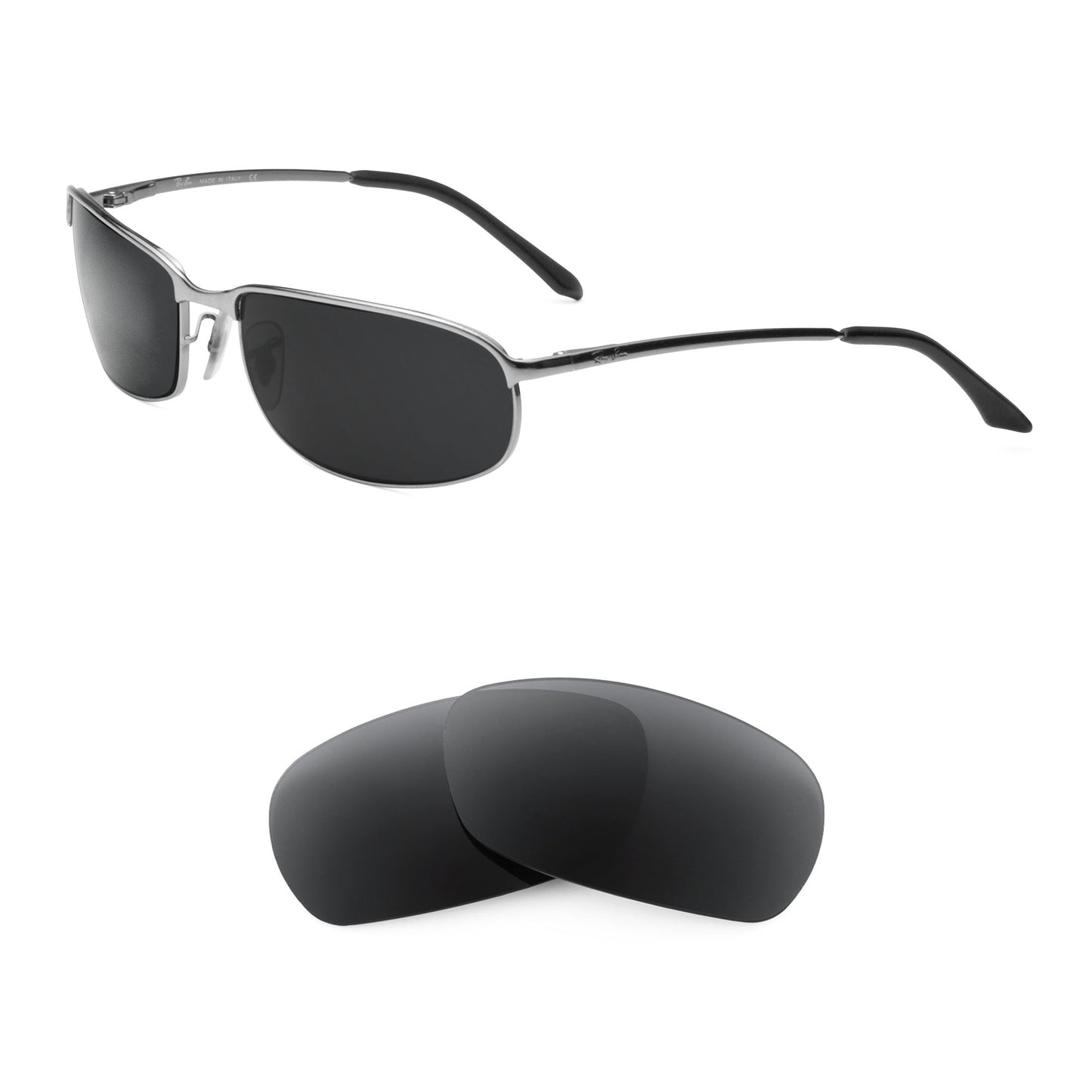 Ray-Ban RB3220 62mm sunglasses with replacement lenses