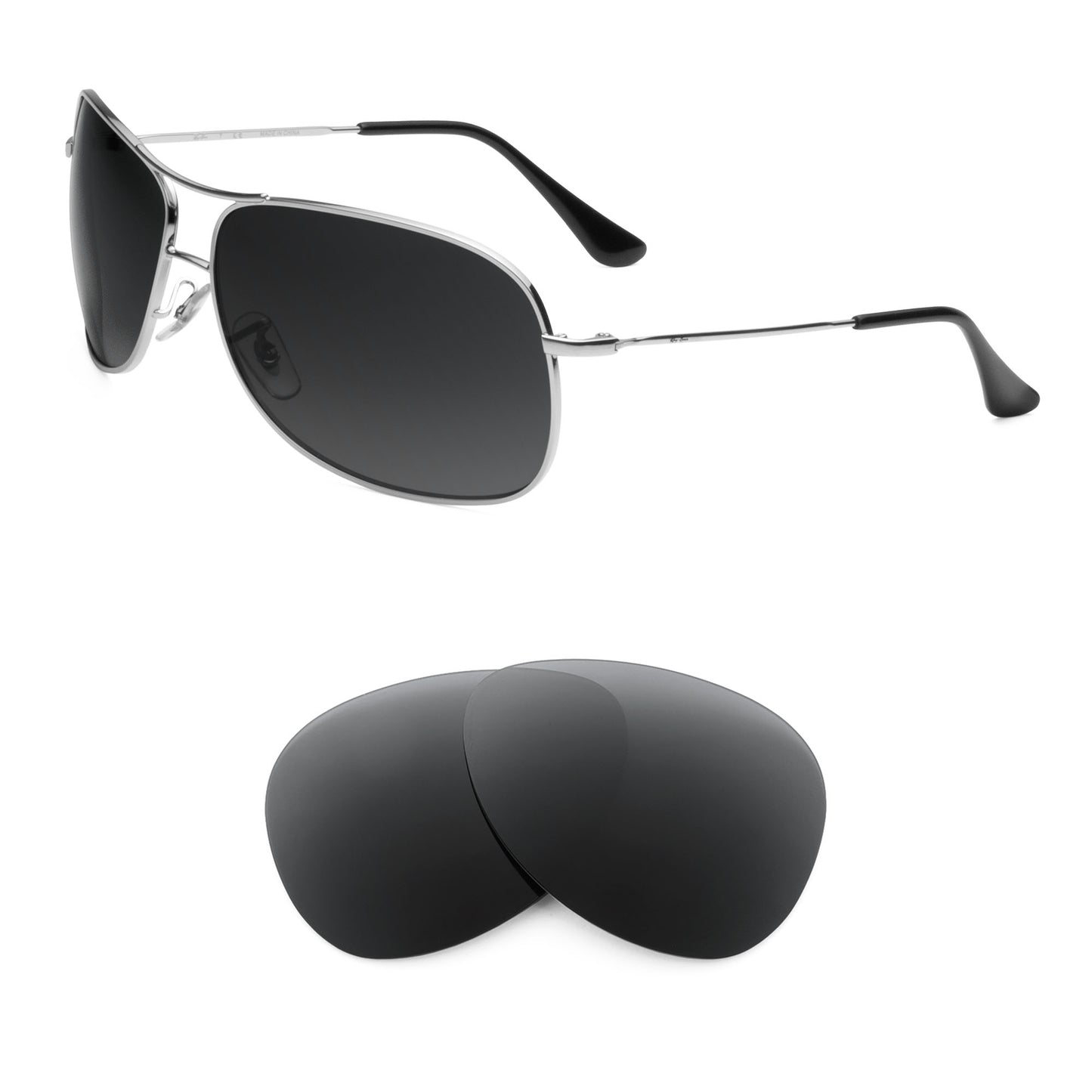 Ray-Ban RB3267 64mm sunglasses with replacement lenses