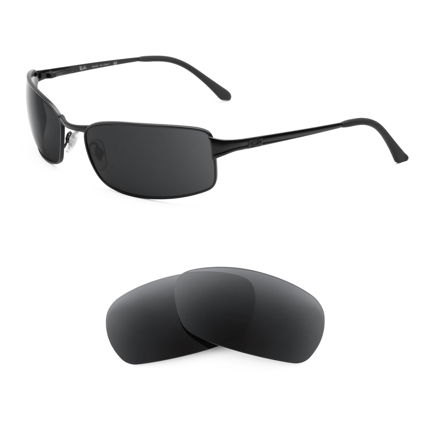 Ray-Ban RB3269 63mm sunglasses with replacement lenses