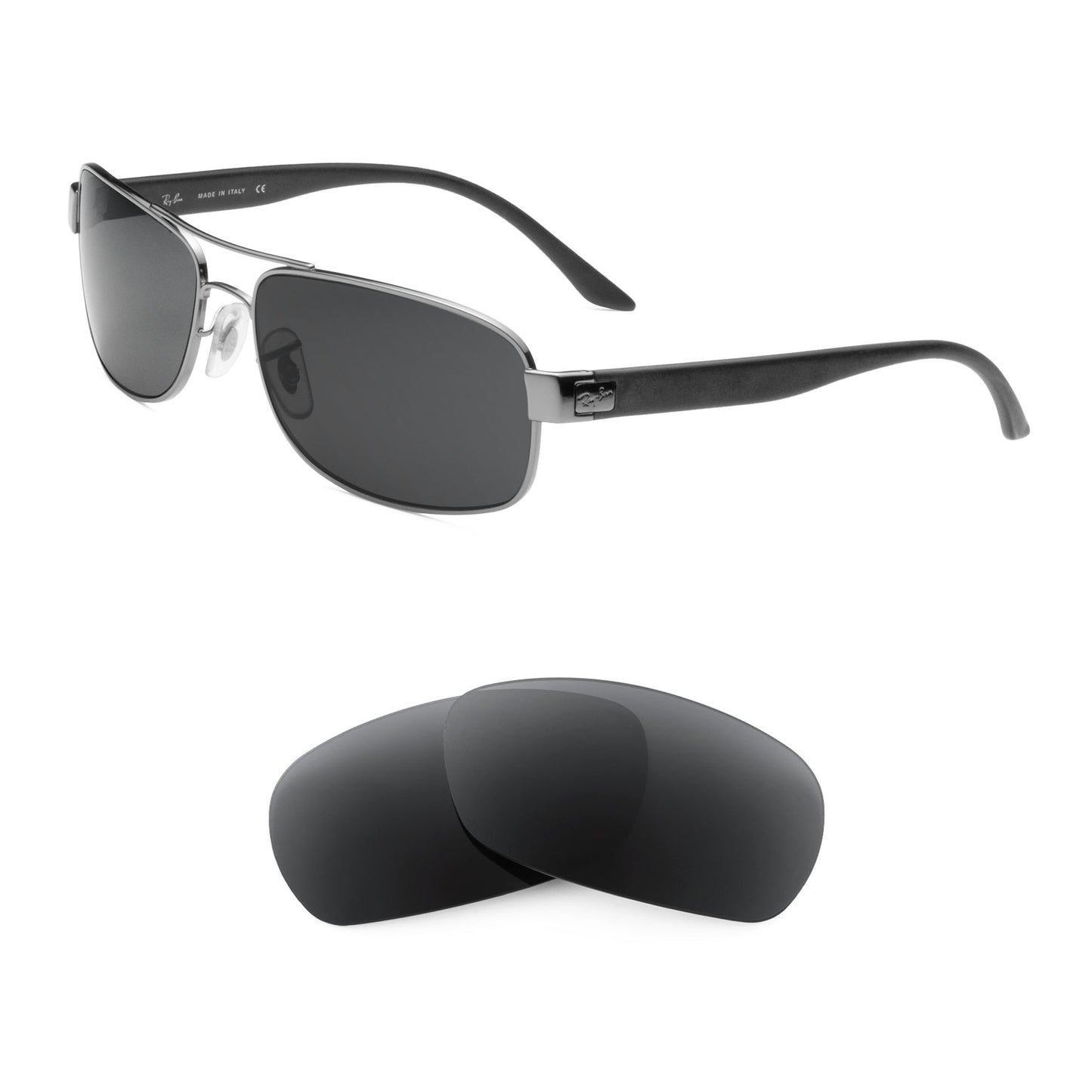 Ray-Ban RB3273 60mm sunglasses with replacement lenses