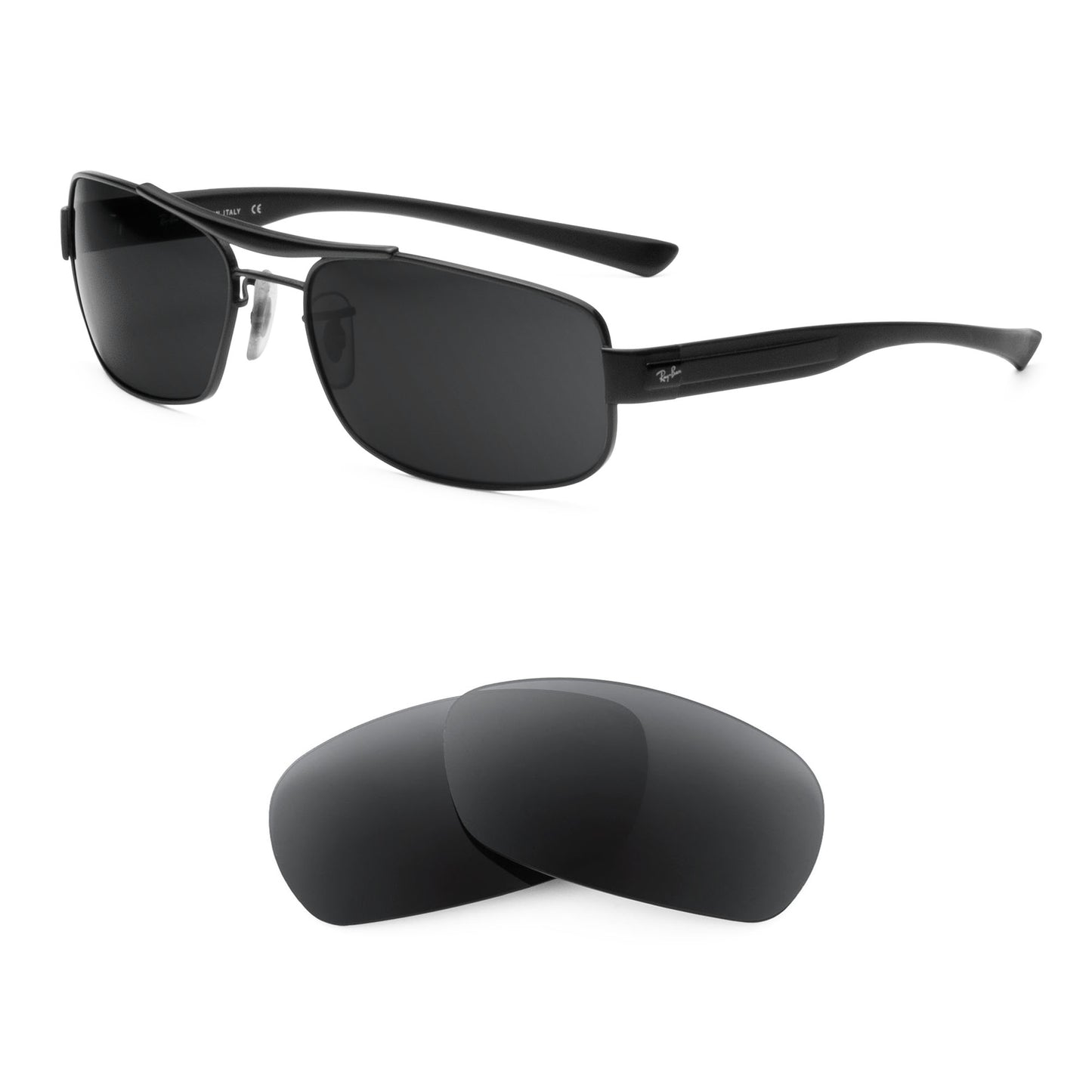 Ray-Ban RB3302 58mm sunglasses with replacement lenses