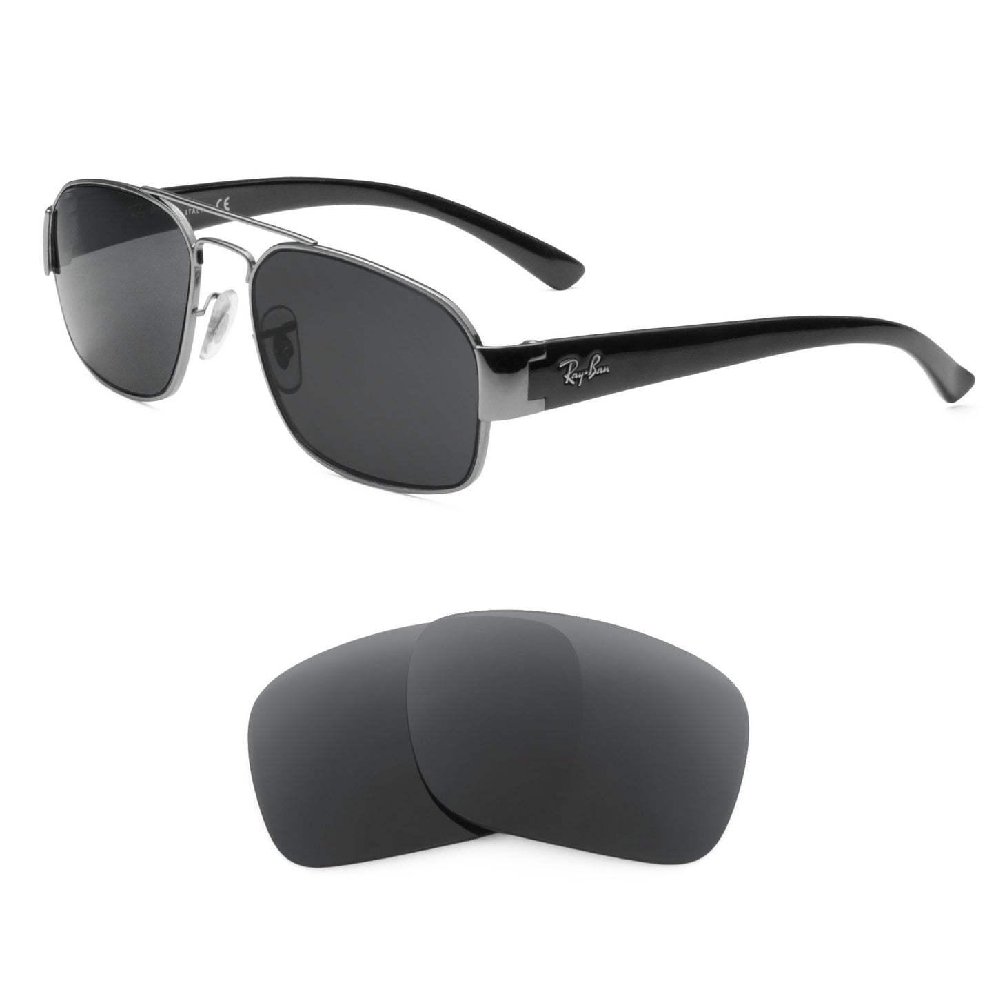 Ray-Ban RB3427 58mm sunglasses with replacement lenses