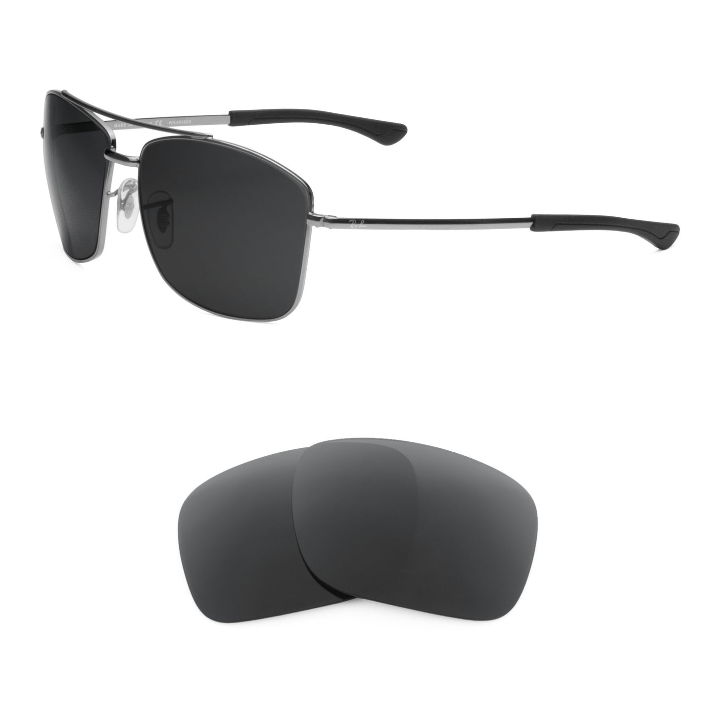 Ray-Ban RB3476 60mm sunglasses with replacement lenses