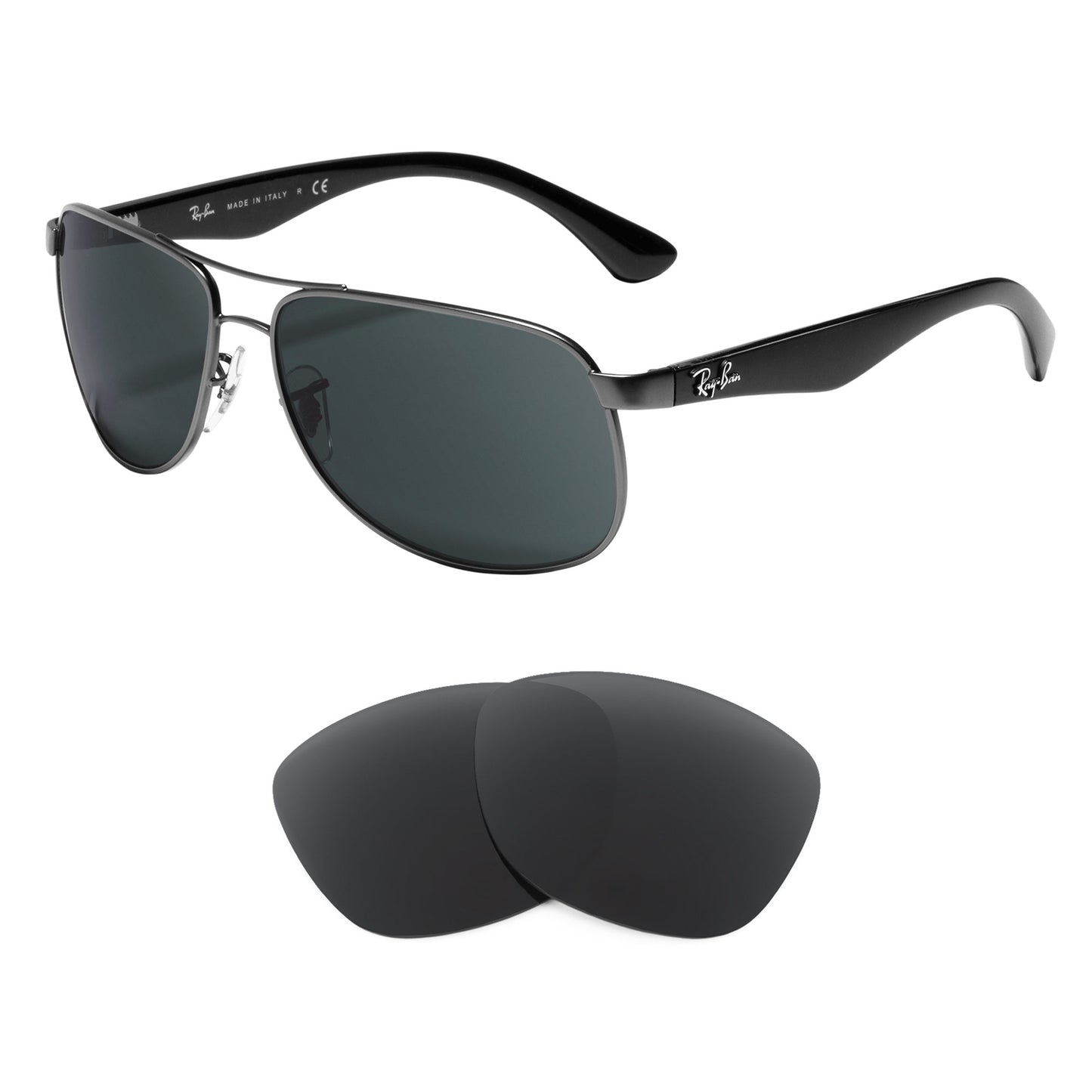 Ray-Ban RB3502 61mm sunglasses with replacement lenses