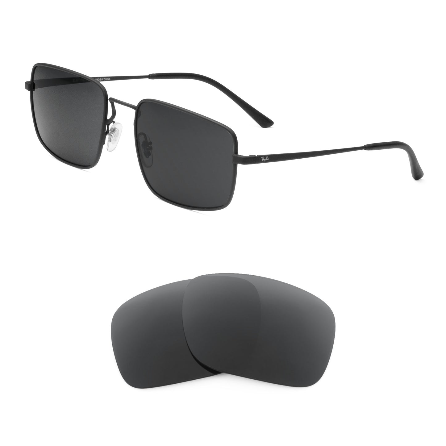 Ray-Ban RB3669 55mm sunglasses with replacement lenses