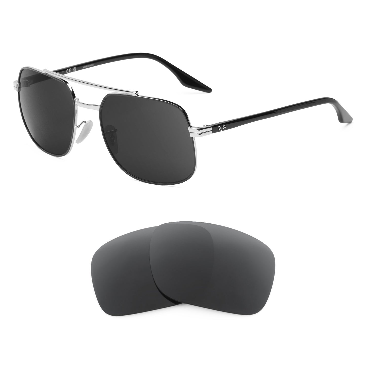 Ray-Ban RB3699 56mm sunglasses with replacement lenses