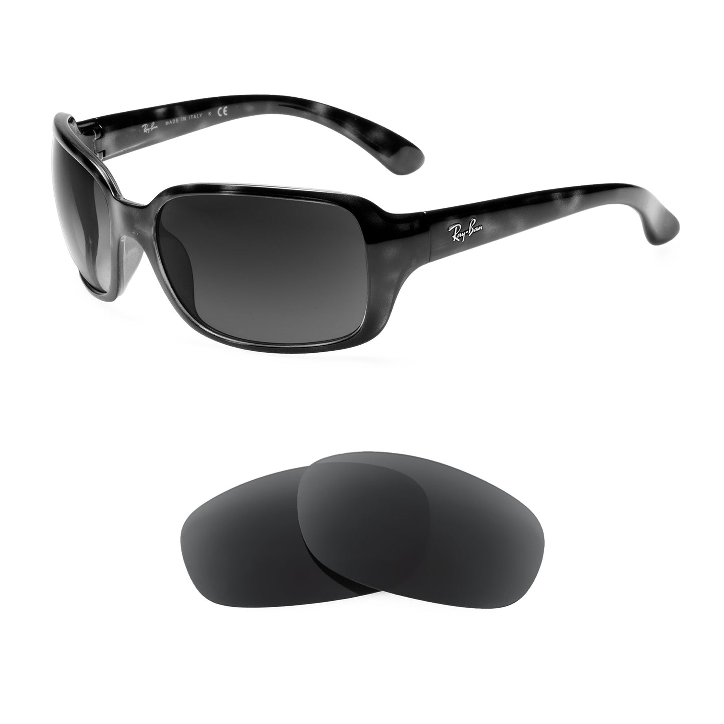Ray-Ban RB4068 60mm sunglasses with replacement lenses