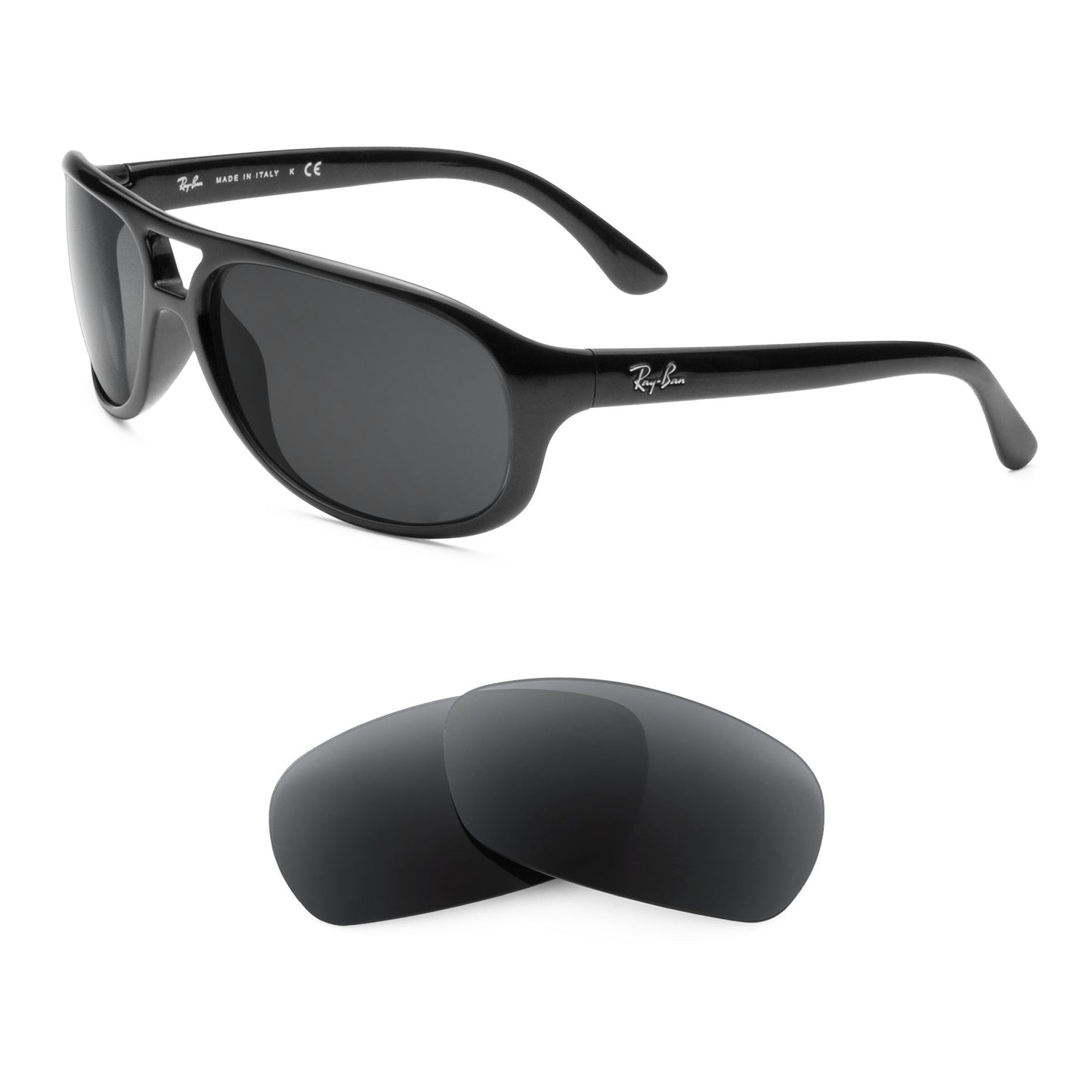 Ray-Ban RB4124 63mm sunglasses with replacement lenses