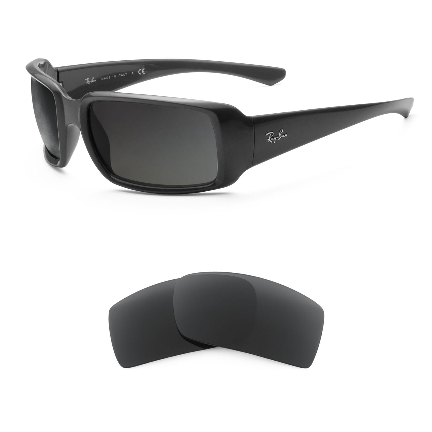 Ray-Ban RB4338 59mm sunglasses with replacement lenses