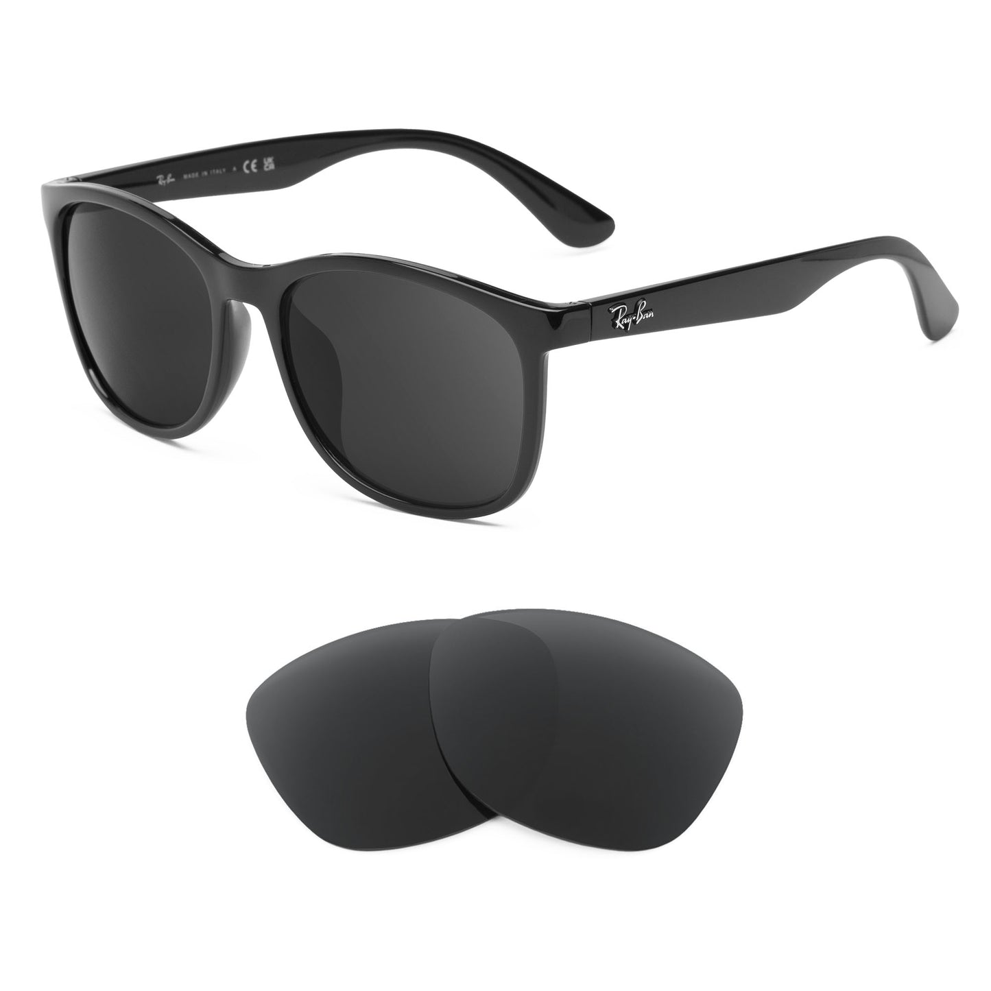 Ray-Ban RB4374 58mm sunglasses with replacement lenses