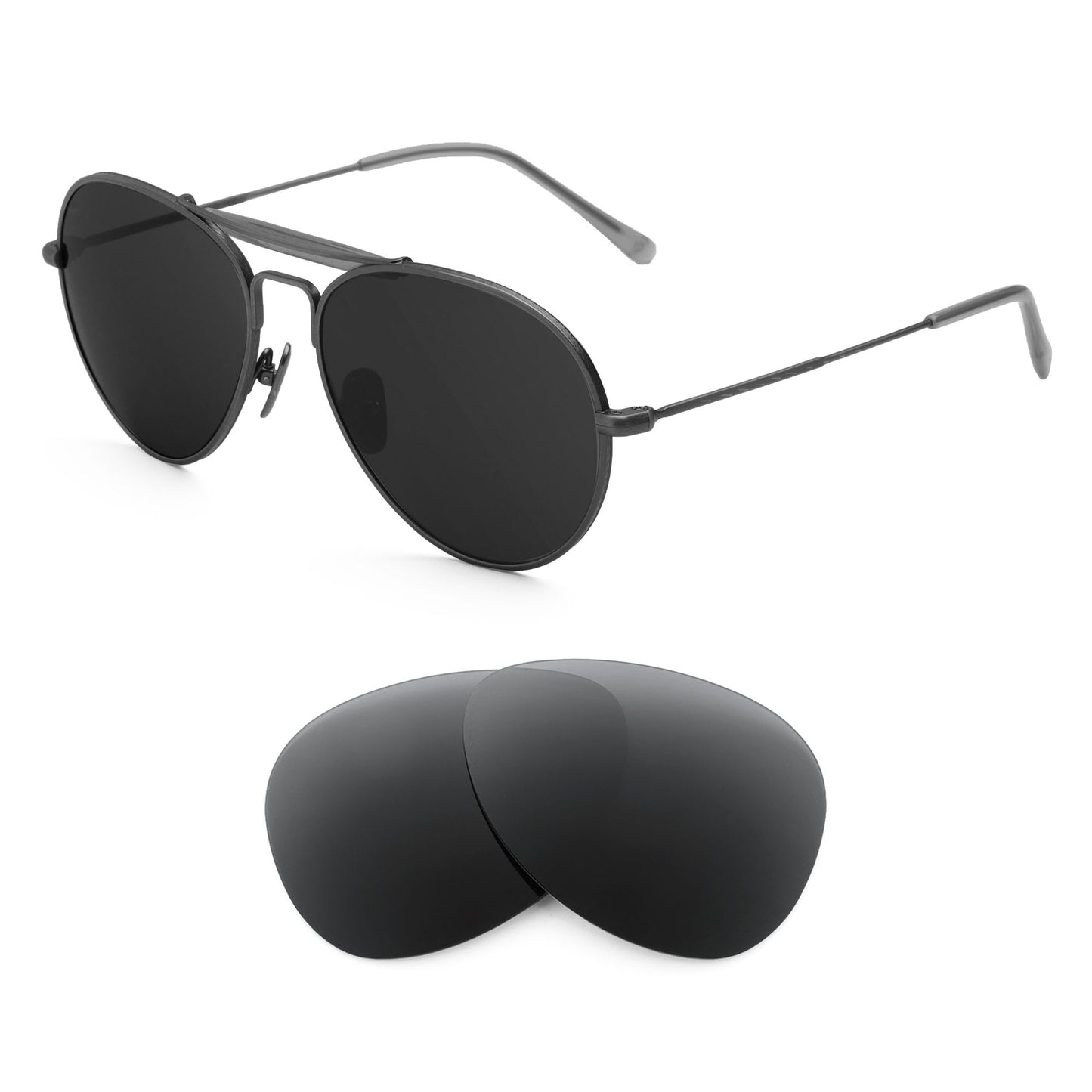 Ray-Ban RB8063 Titanium 55mm sunglasses with replacement lenses