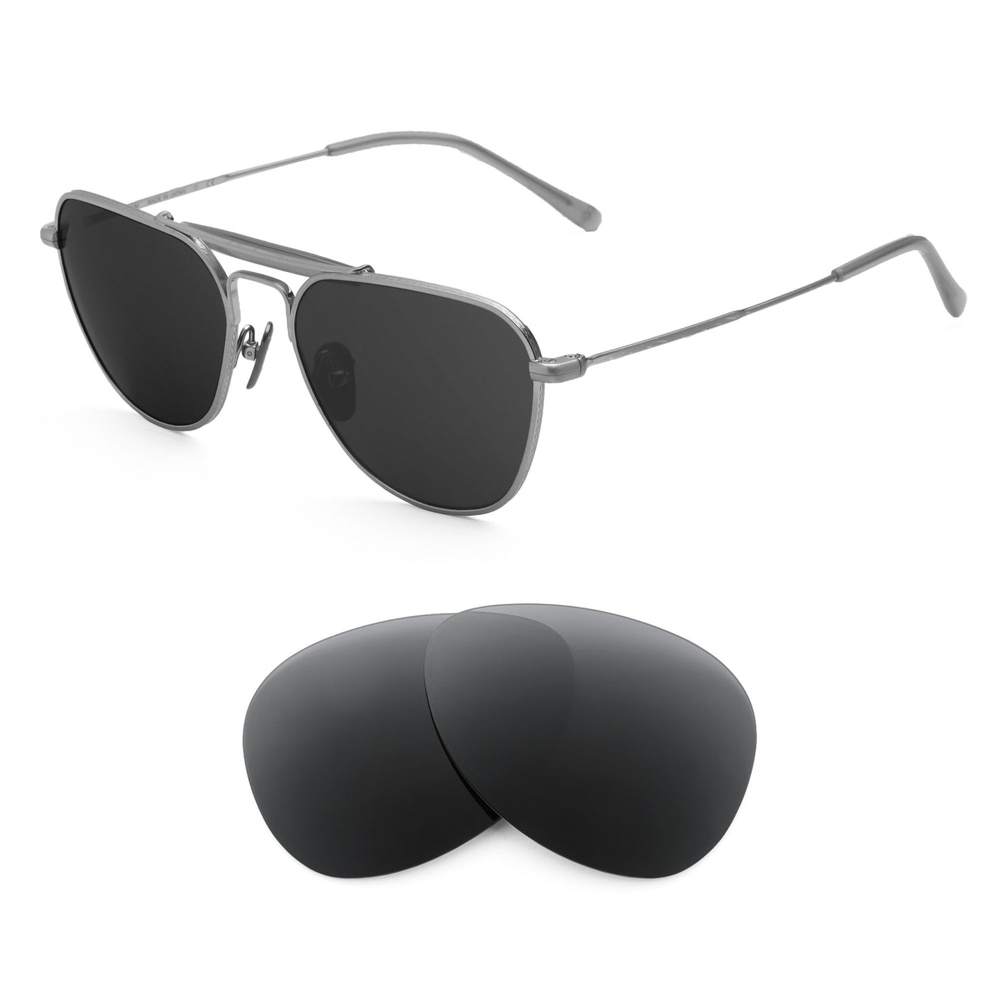 Ray-Ban RB8064 Titanium 53mm sunglasses with replacement lenses