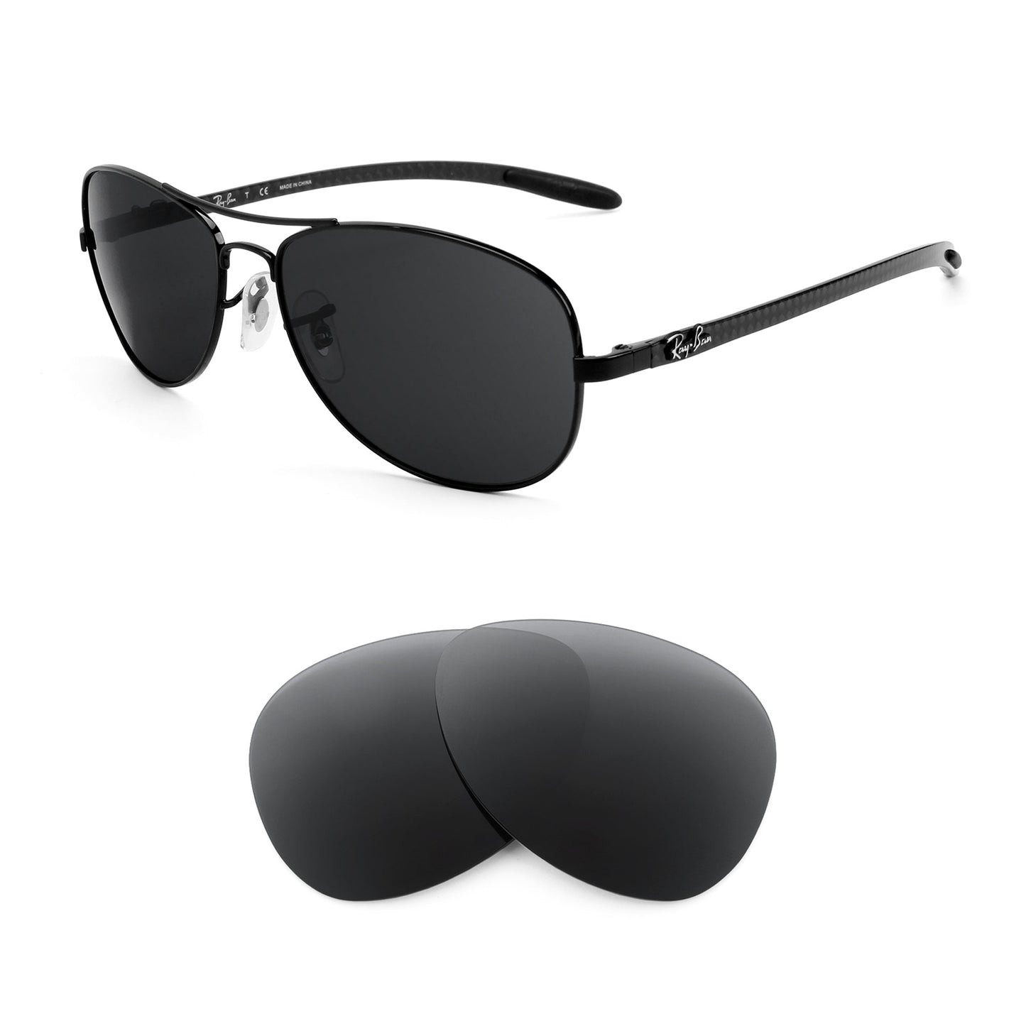 Ray-Ban RB8301 56mm sunglasses with replacement lenses