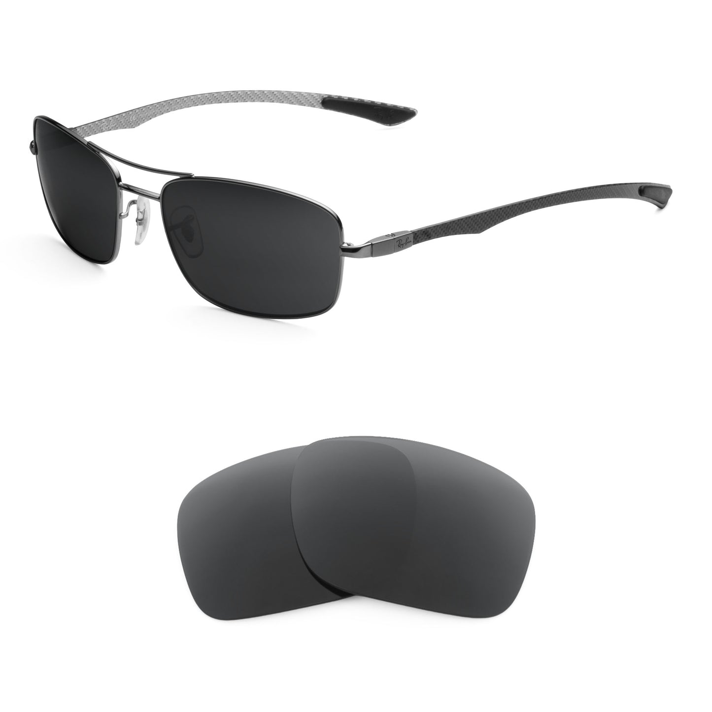 Ray-Ban RB8309 59mm sunglasses with replacement lenses