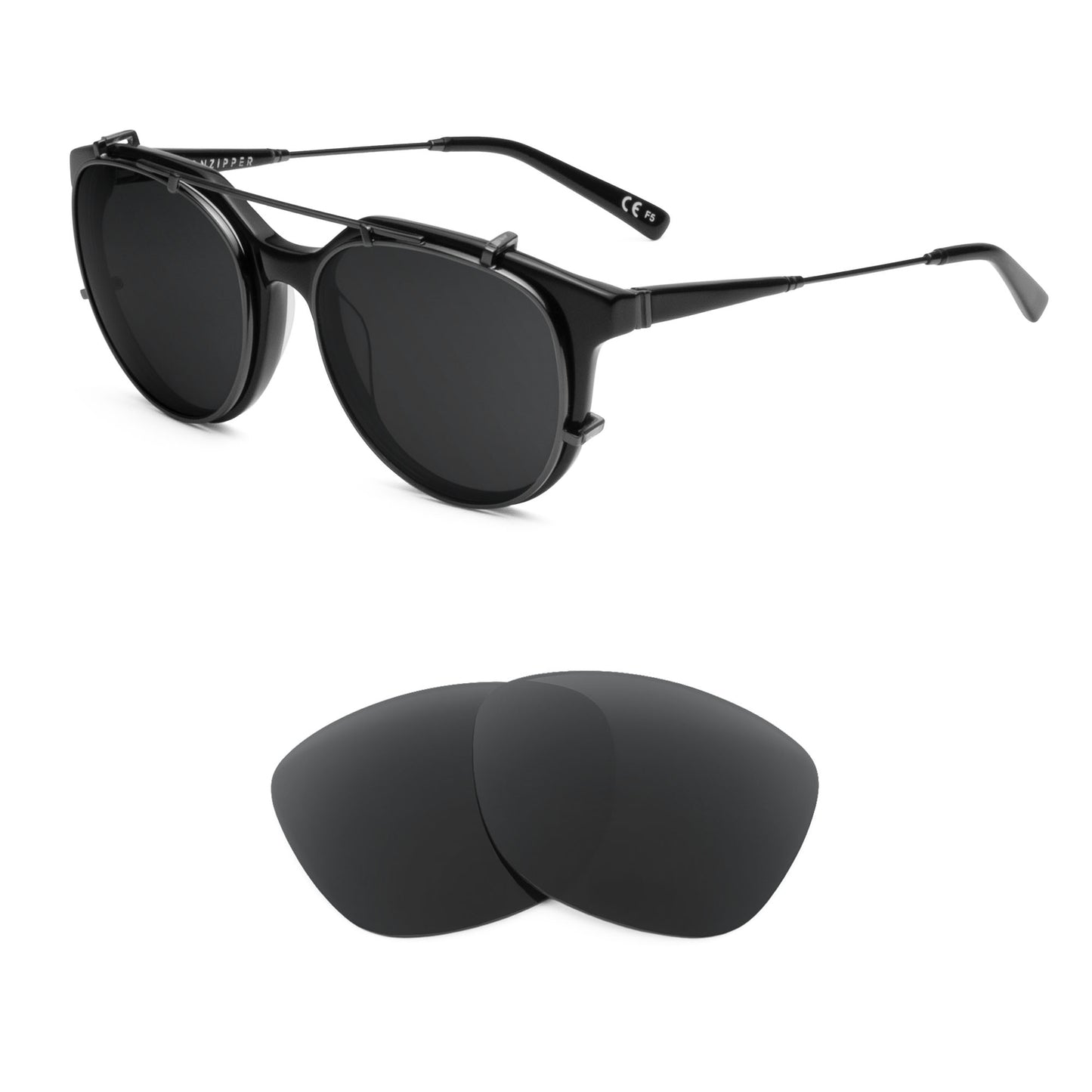 VonZipper Hyde (Clip-On) sunglasses with replacement lenses