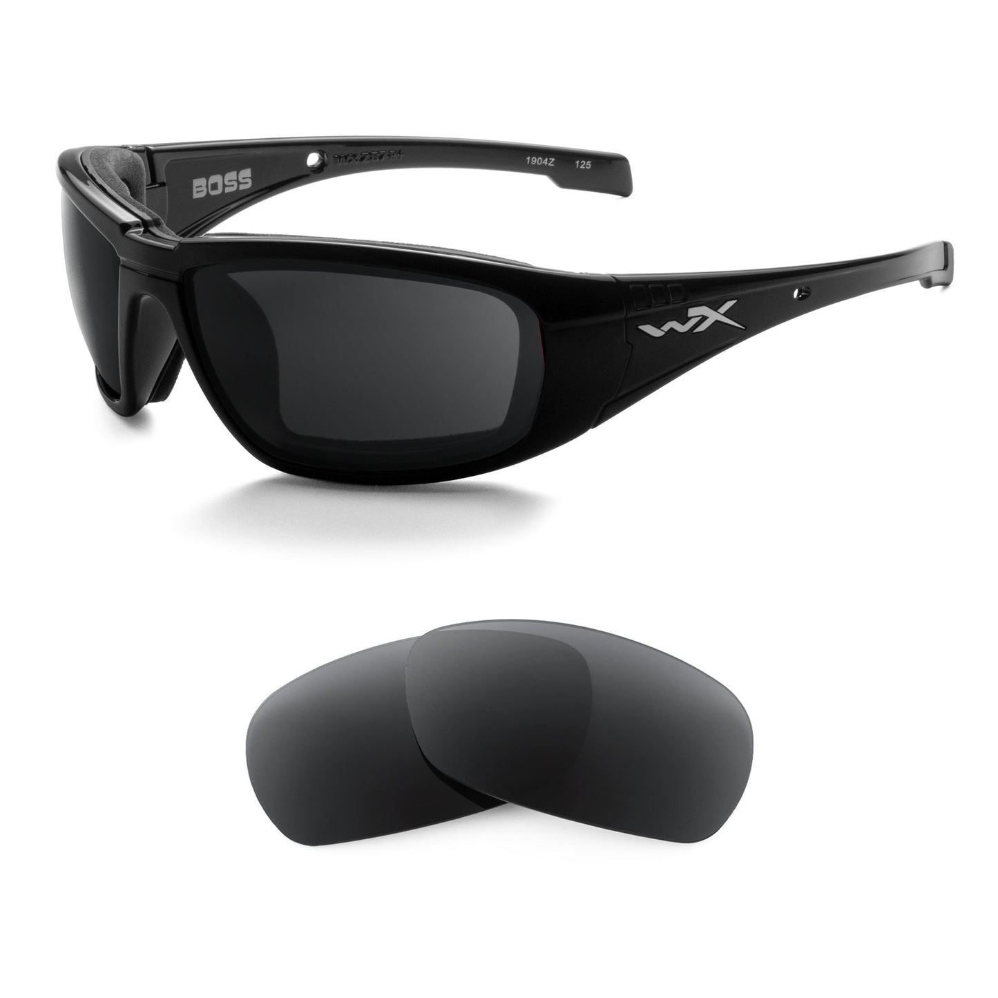 Wiley X Boss sunglasses with replacement lenses