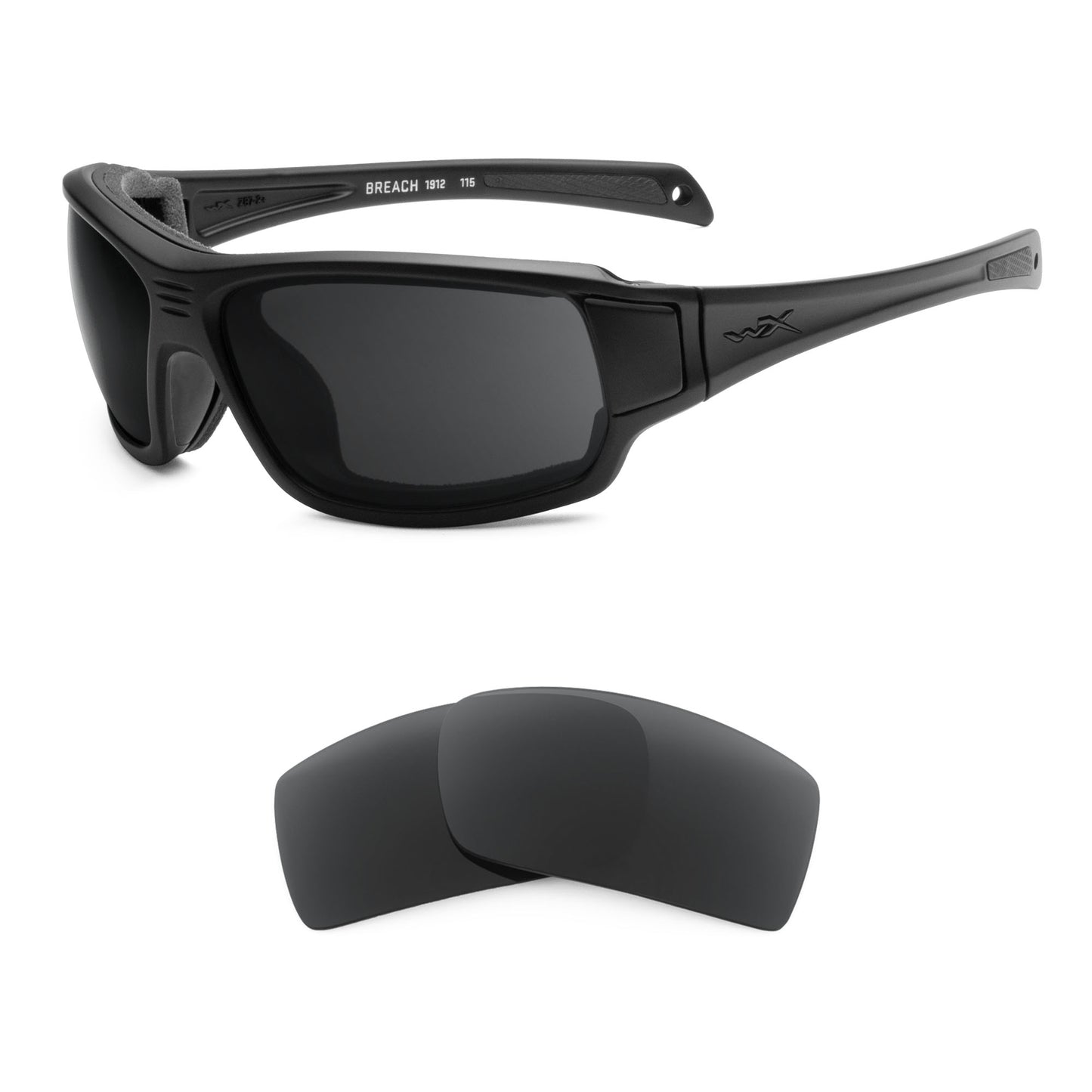 Wiley X Breach sunglasses with replacement lenses