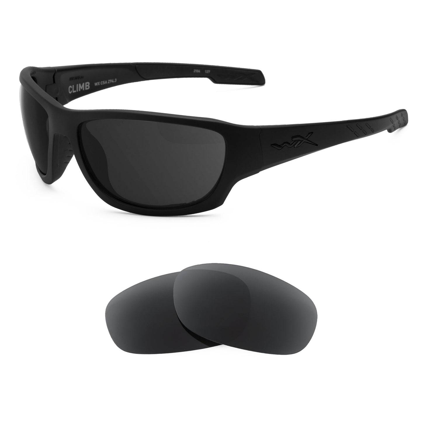 Wiley X Climb sunglasses with replacement lenses