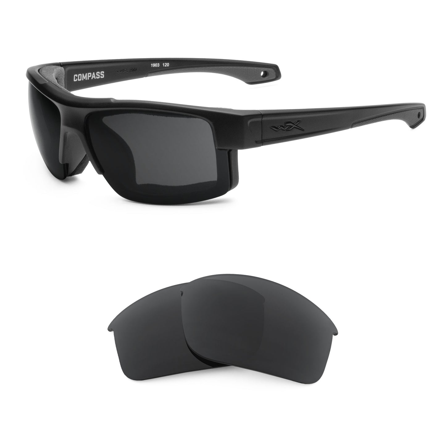 Wiley X Compass sunglasses with replacement lenses