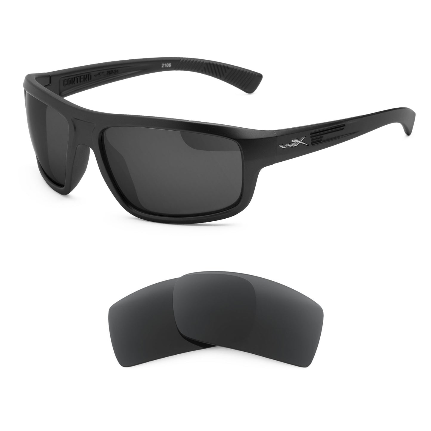 Wiley X Contend sunglasses with replacement lenses