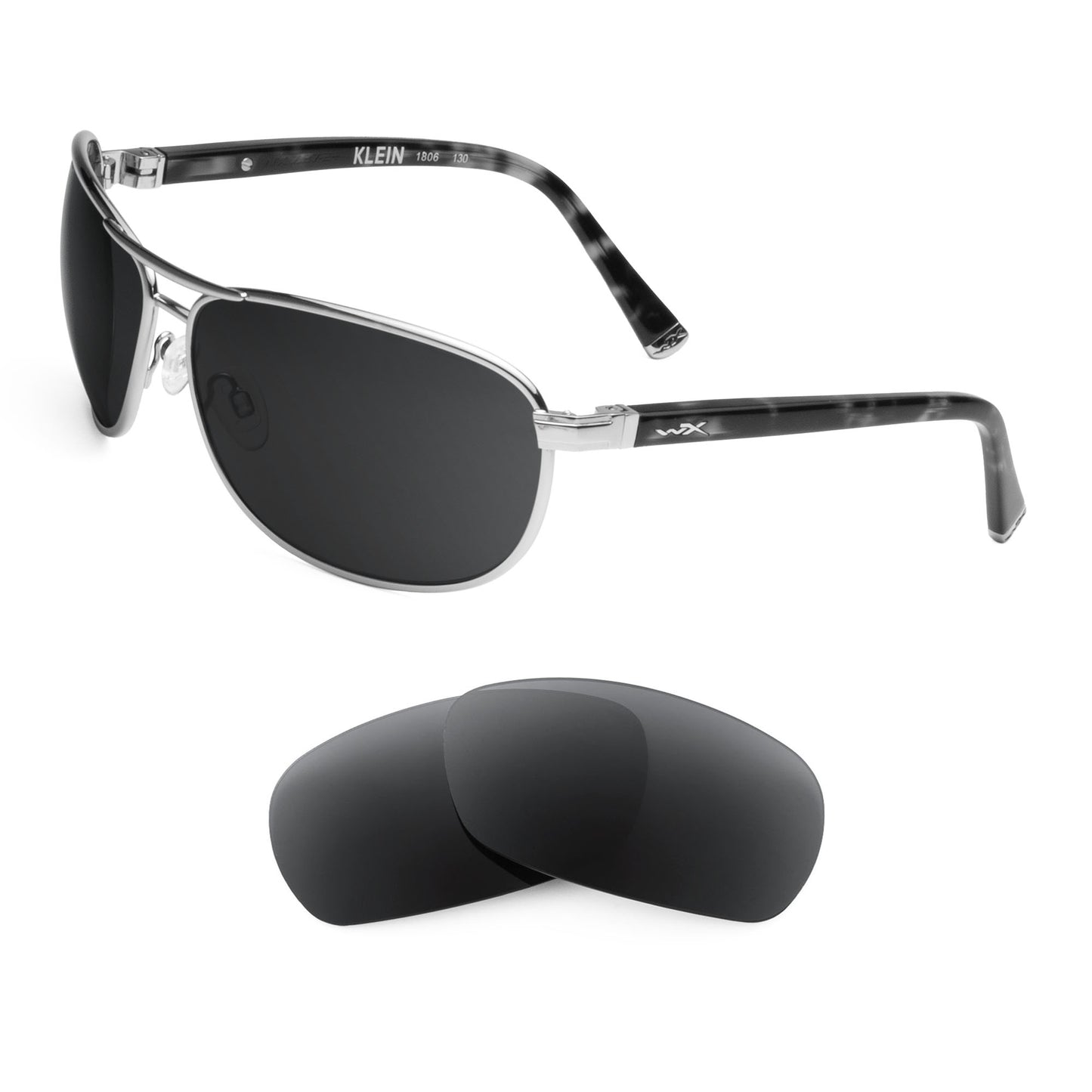 Wiley X Klein sunglasses with replacement lenses
