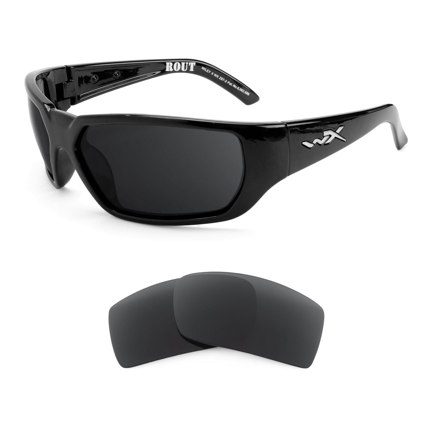 Wiley X Rout sunglasses with replacement lenses