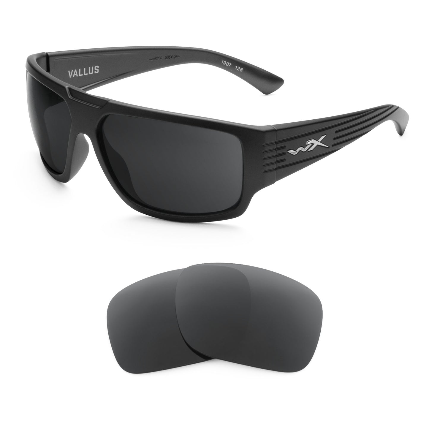 Wiley X Vallus sunglasses with replacement lenses