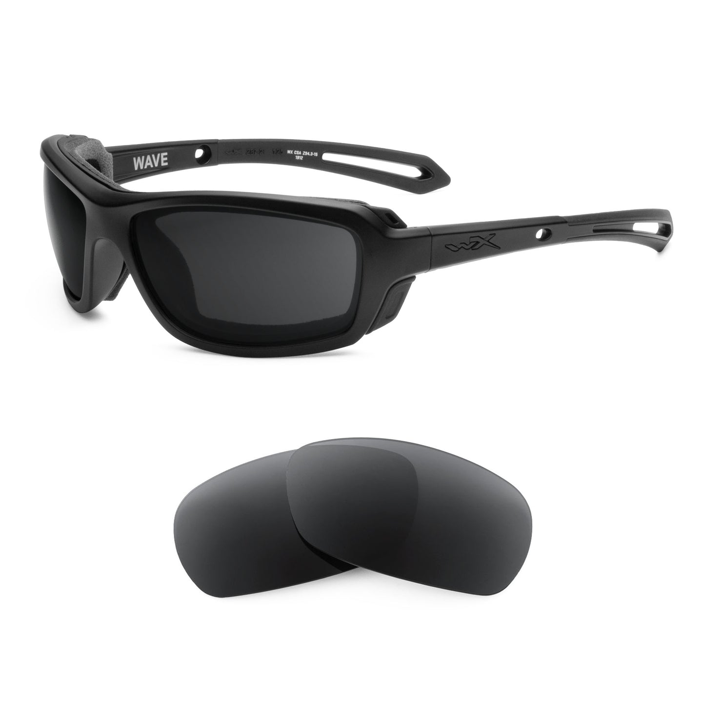 Wiley X Wave sunglasses with replacement lenses