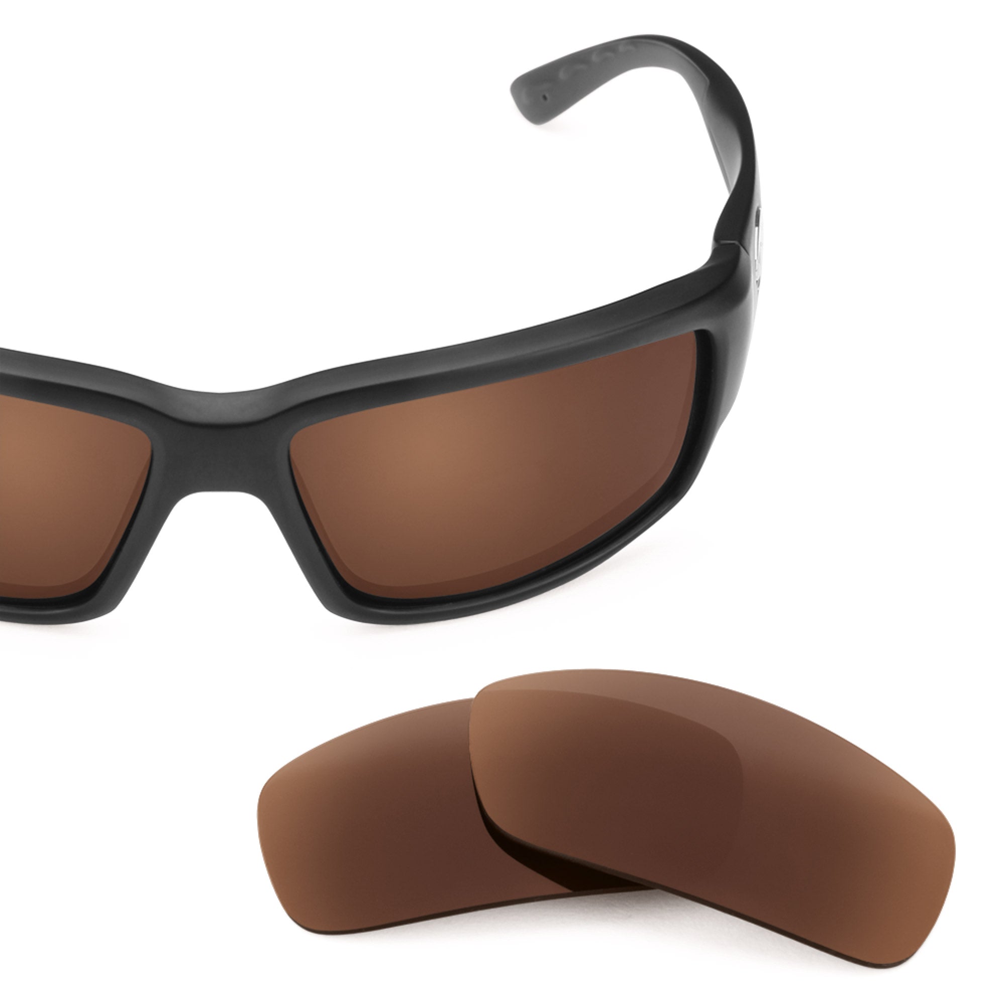 Revant replacement lenses for Costa Fantail Polarized Dark Brown