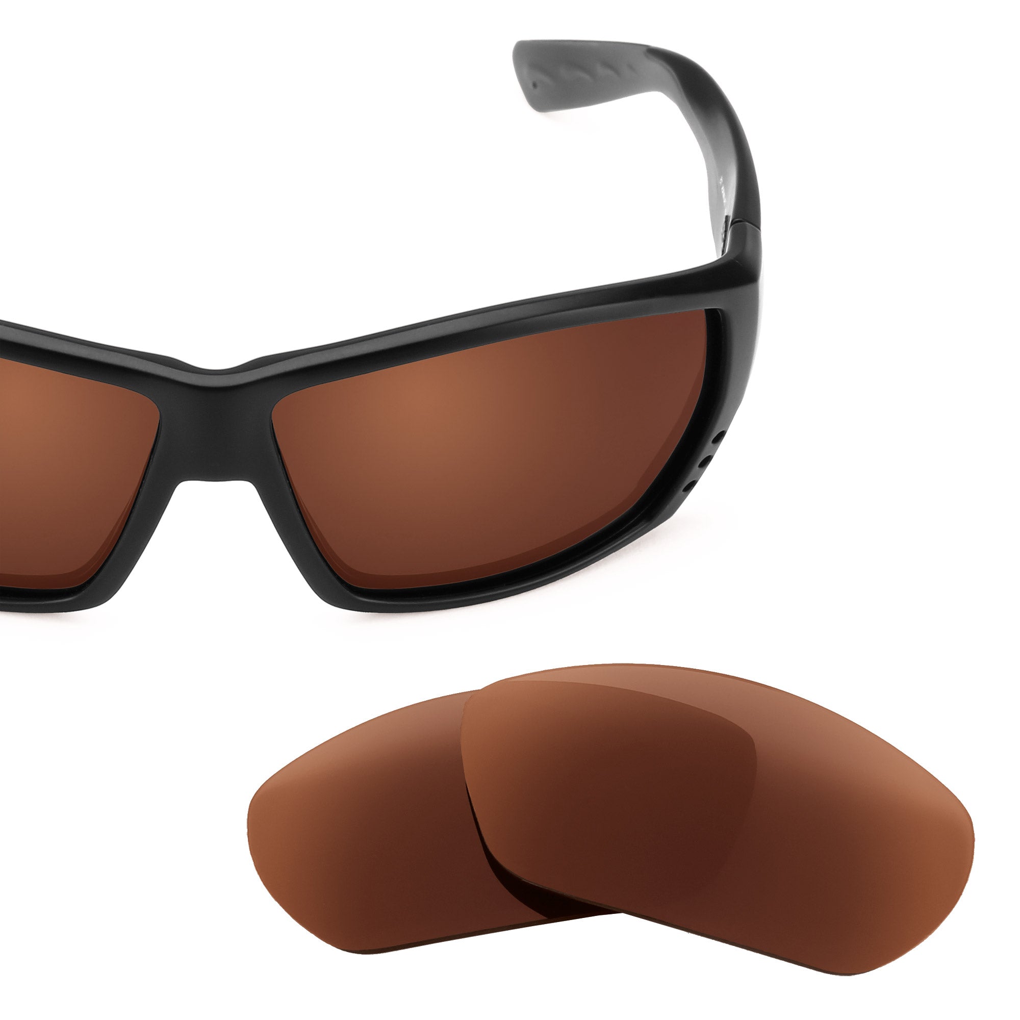 Revant replacement lenses for Costa Tuna Alley Polarized Dark Brown