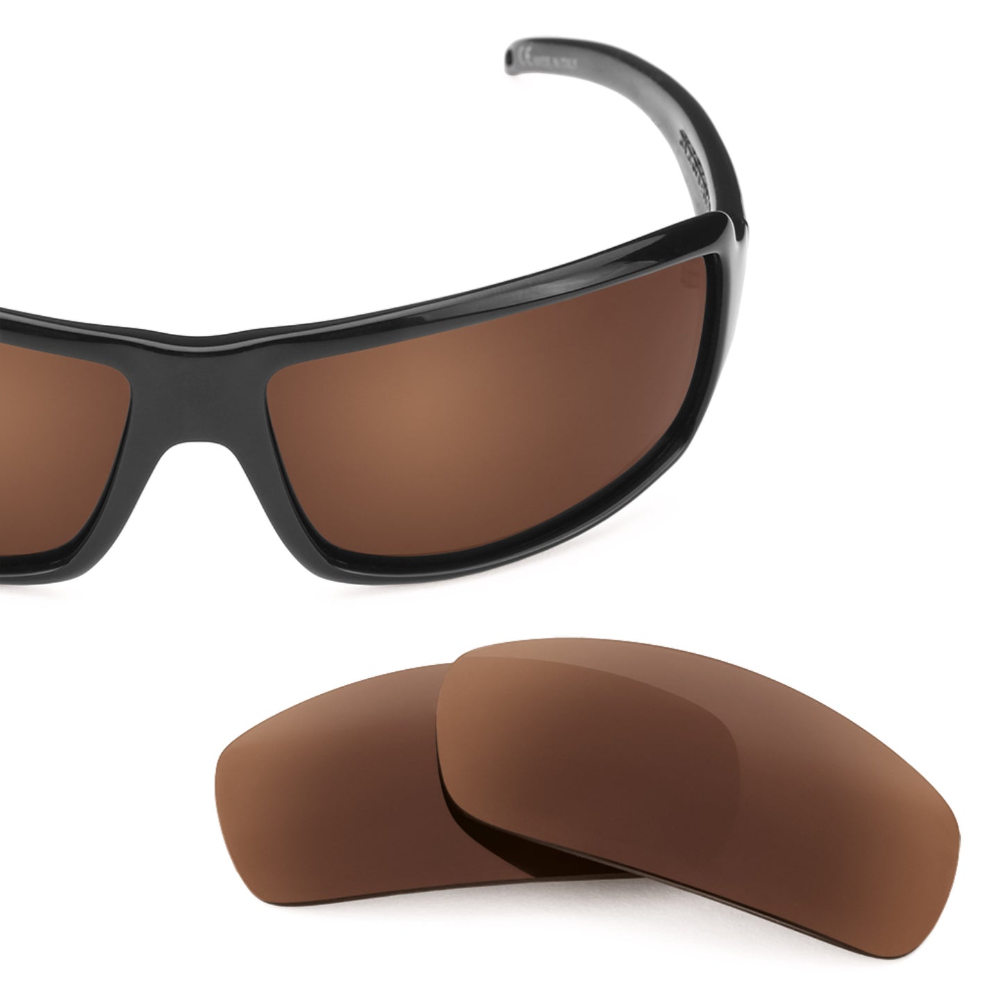 Revant replacement lenses for Electric EC-DC XL Non-Polarized Dark Brown