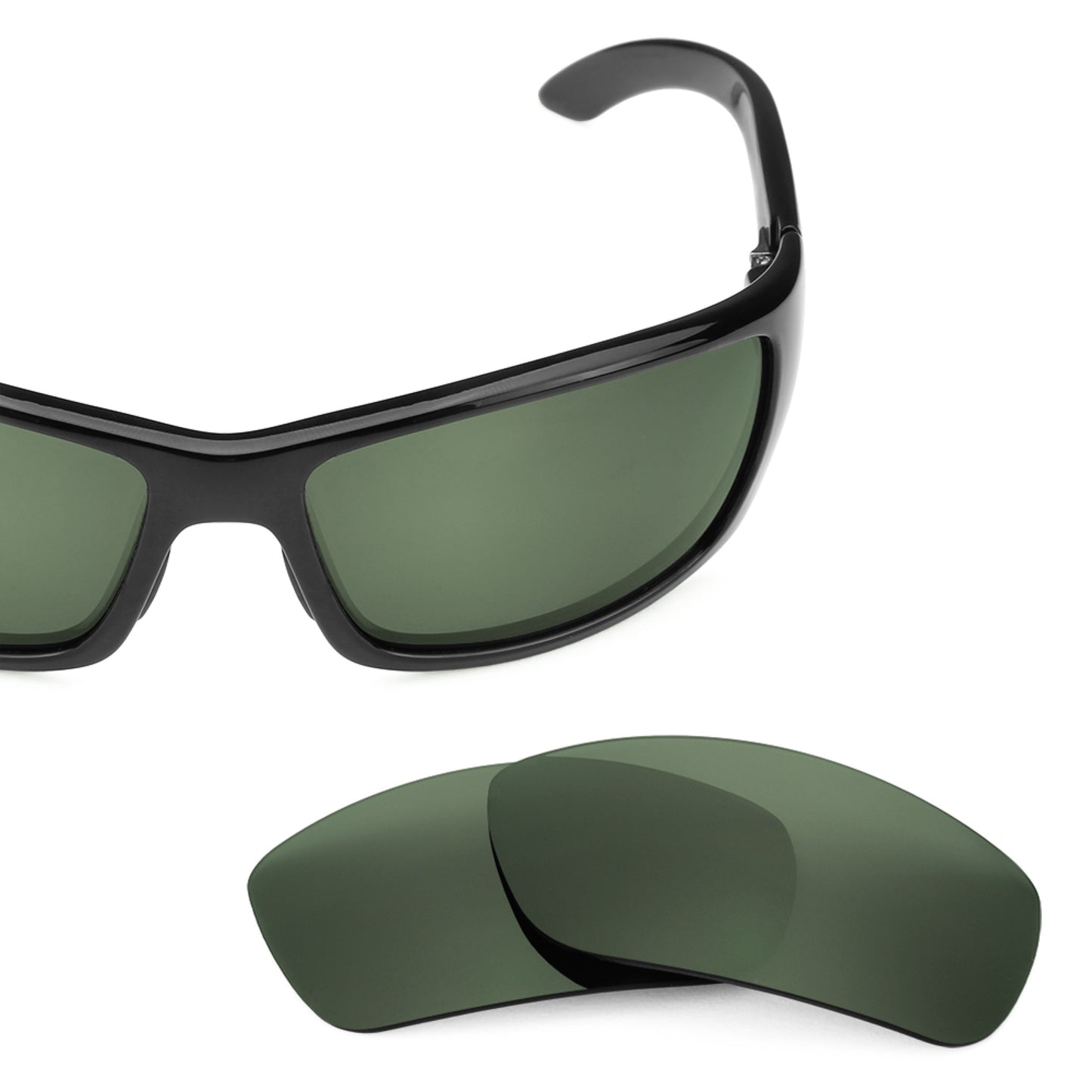 Revant replacement lenses for Maui Jim Canoes MJ208 Elite Polarized Gray Green