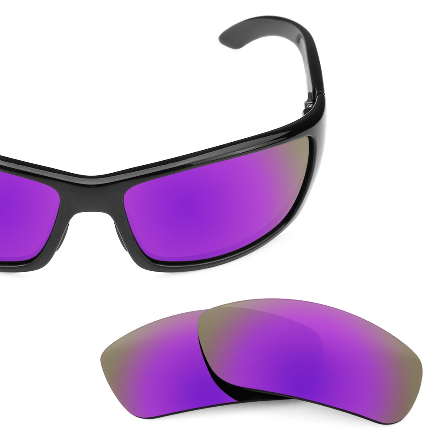 Revant replacement lenses for Maui Jim Canoes MJ208 Non-Polarized Plasma Purple