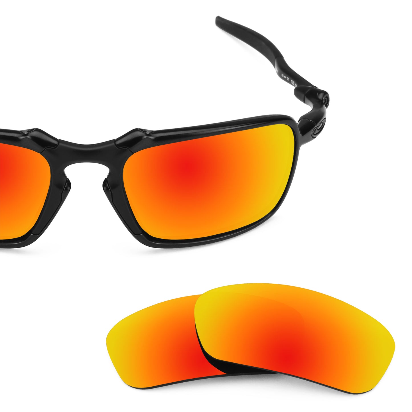 Revant replacement lenses for Oakley Badman Non-Polarized Fire Red