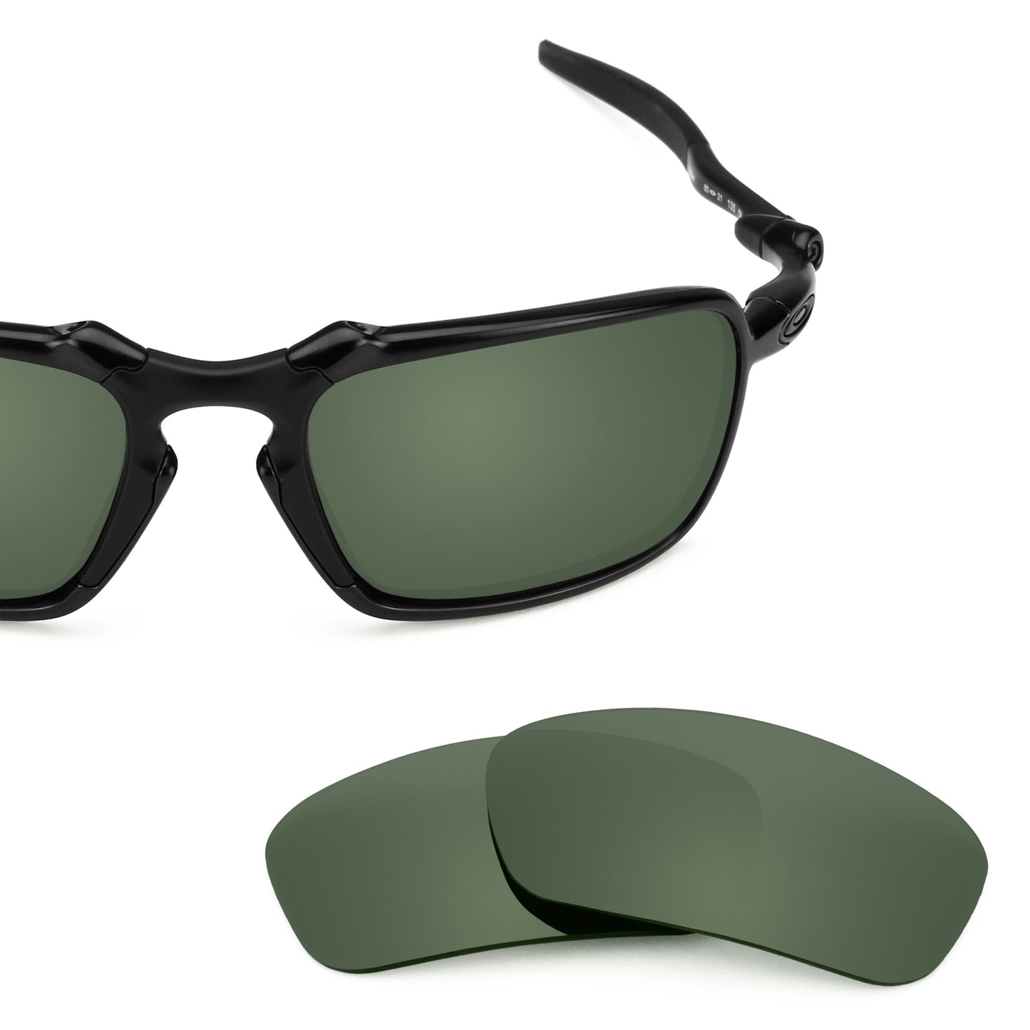 Revant replacement lenses for Oakley Badman Elite Polarized Gray Green